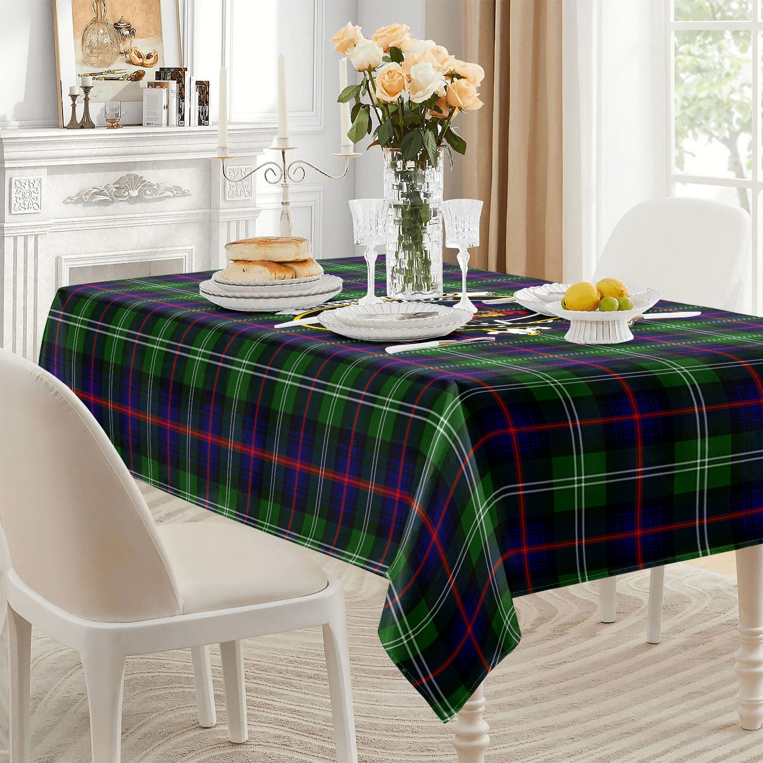 Sutherland Modern Tartan Crest Tablecloth