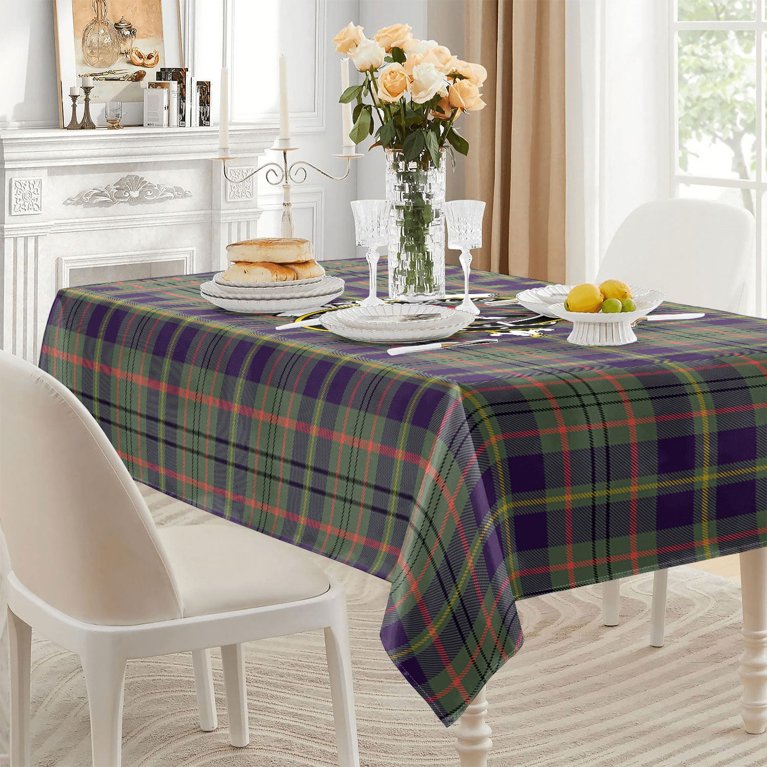 Taylor Weathered Tartan Crest Tablecloth