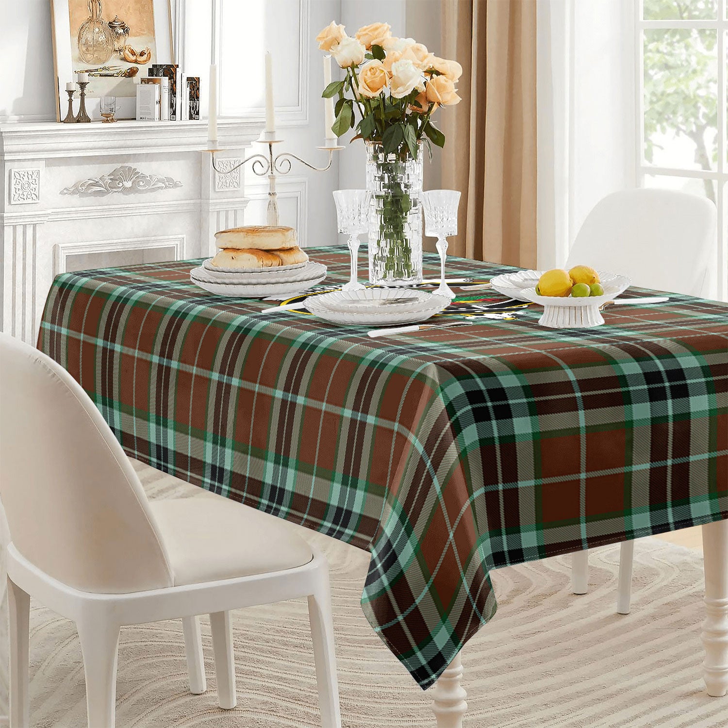 Thomson Hunting Modern Tartan Crest Tablecloth