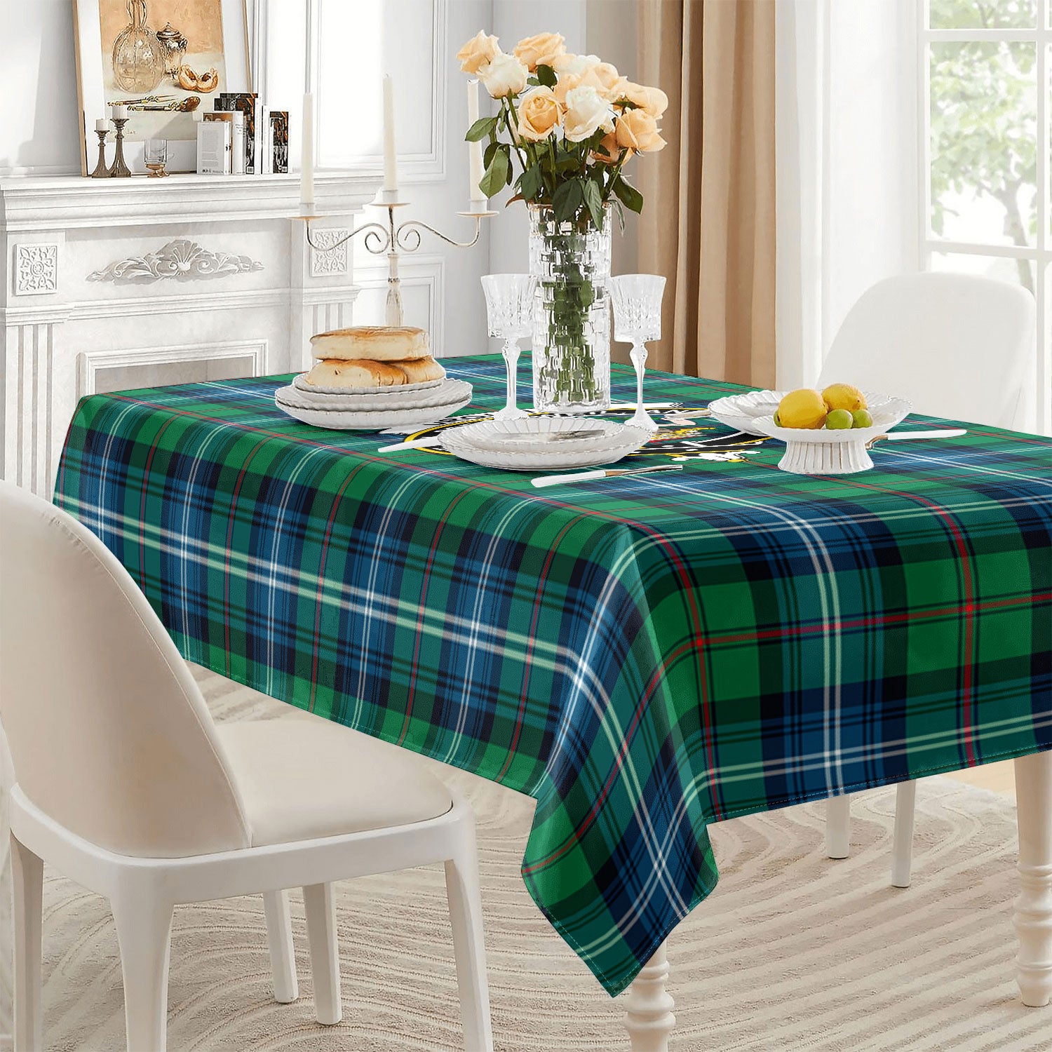 Urquhart Ancient Tartan Crest Tablecloth