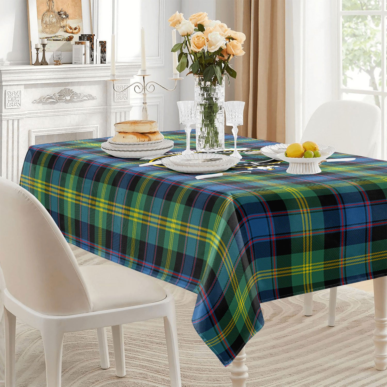 Watson Ancient Tartan Crest Tablecloth