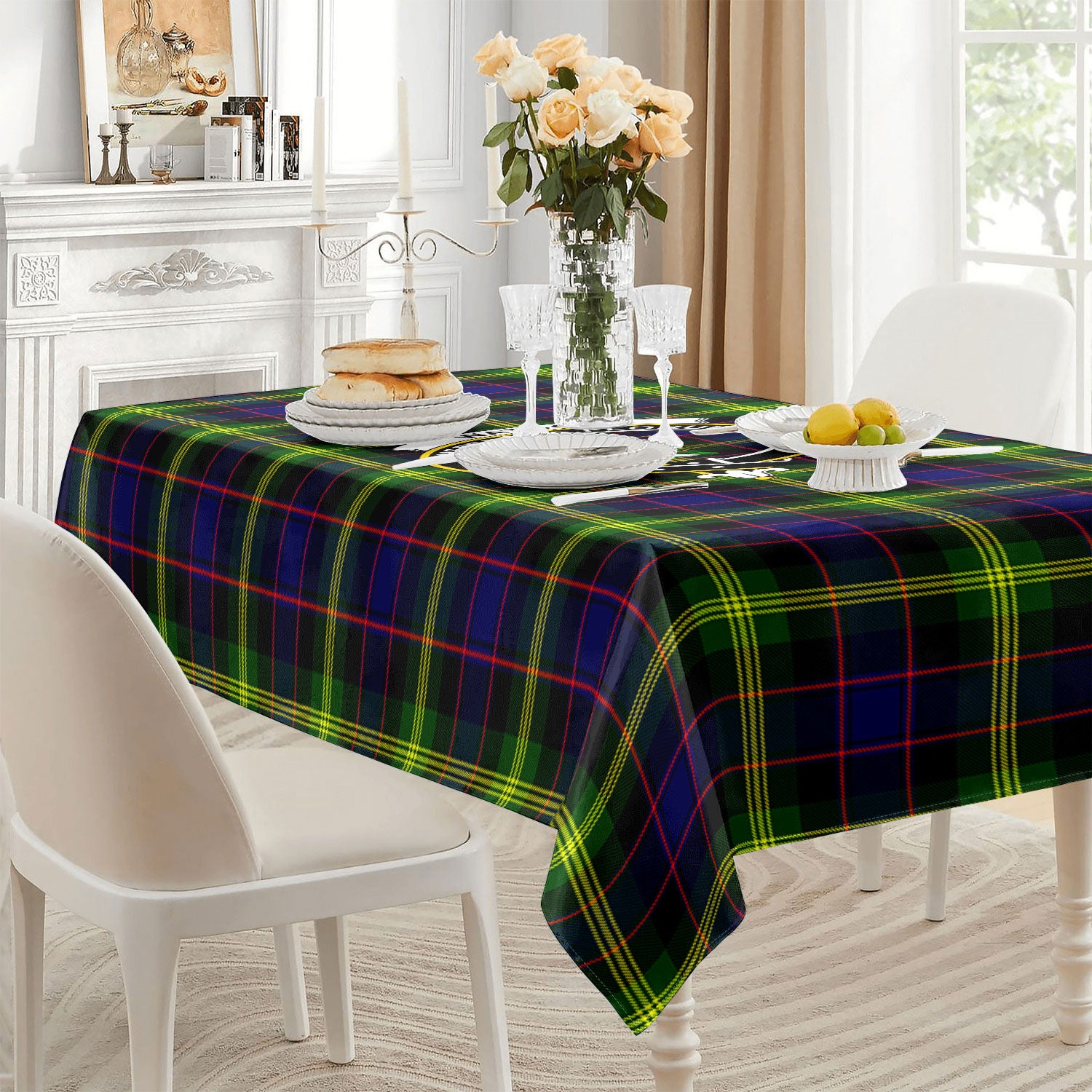 Watson Modern Tartan Crest Tablecloth