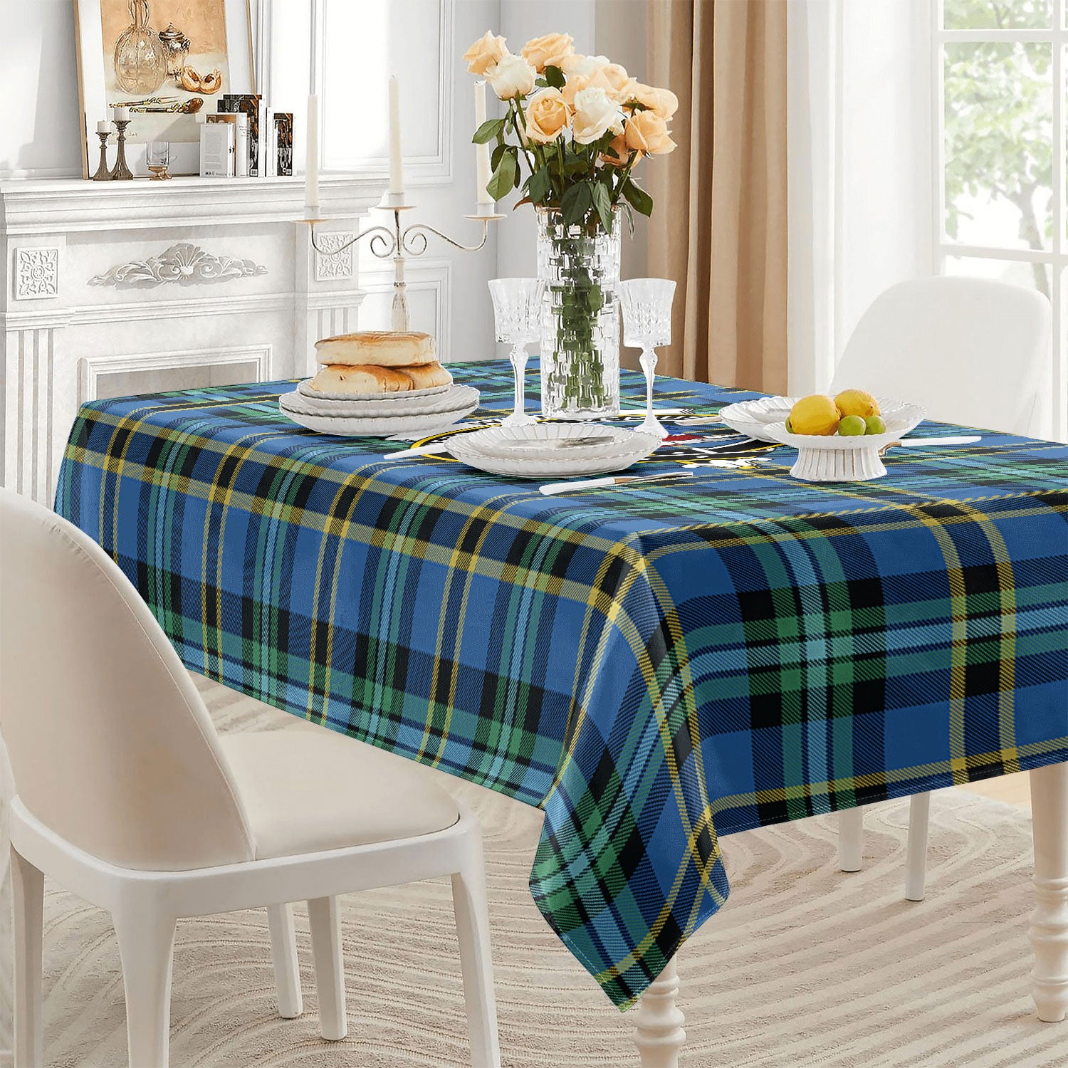 Weir Ancient Tartan Crest Tablecloth