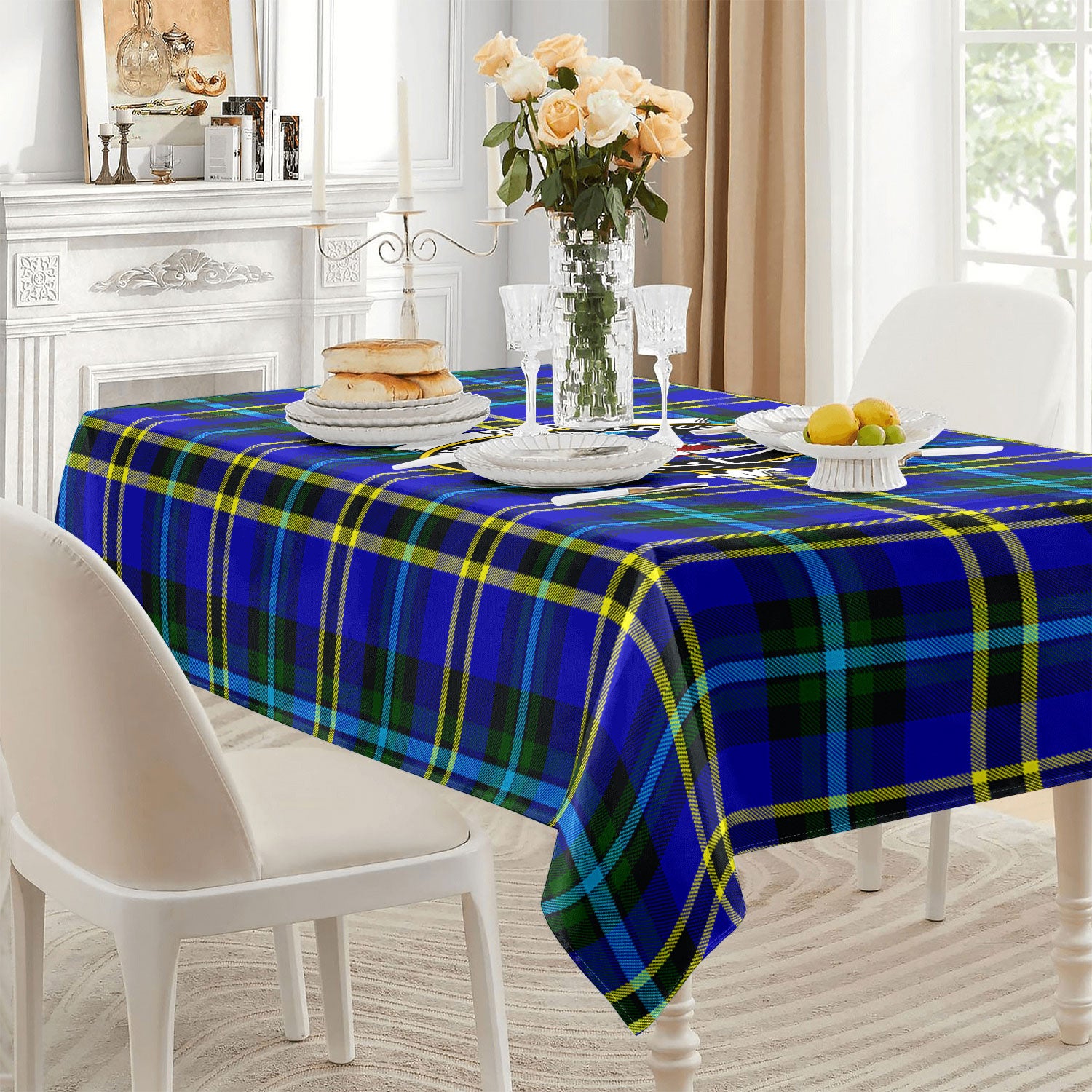 Weir Modern Tartan Crest Tablecloth