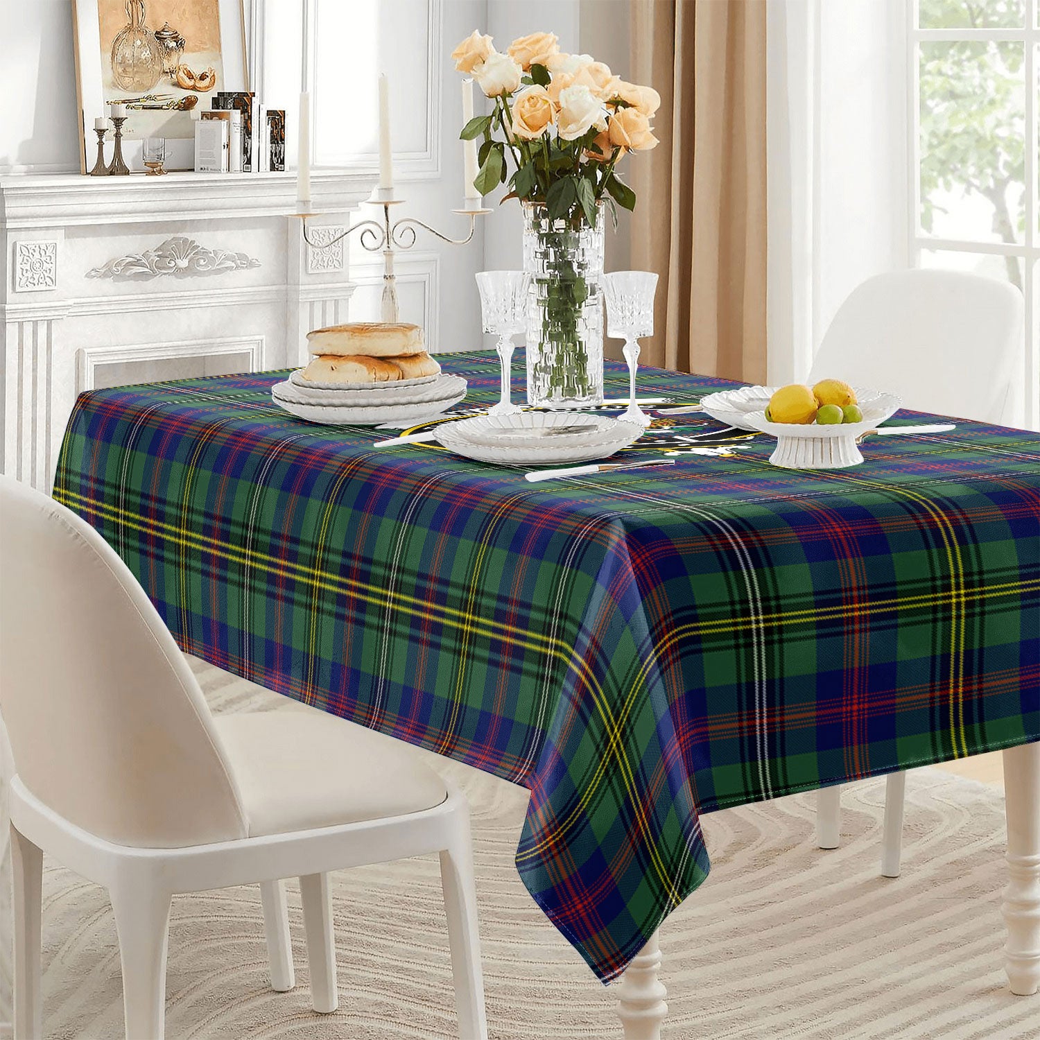 Wood Tartan Crest Tablecloth