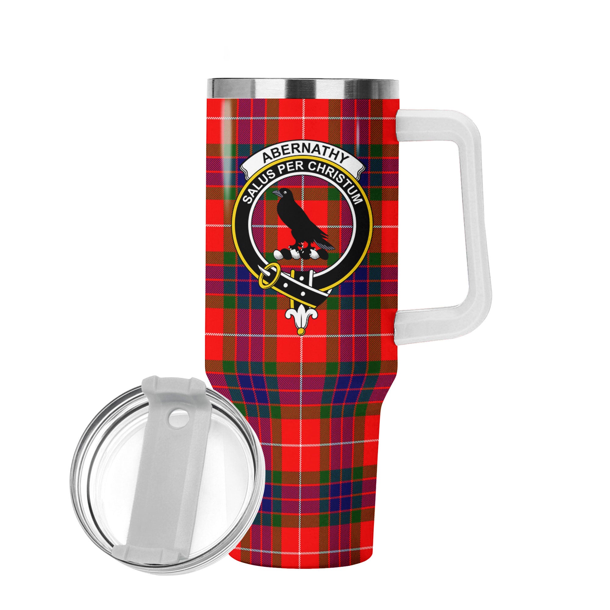 Abernathy Tartan Crest 40 oz Insulated Tumbler with Handle