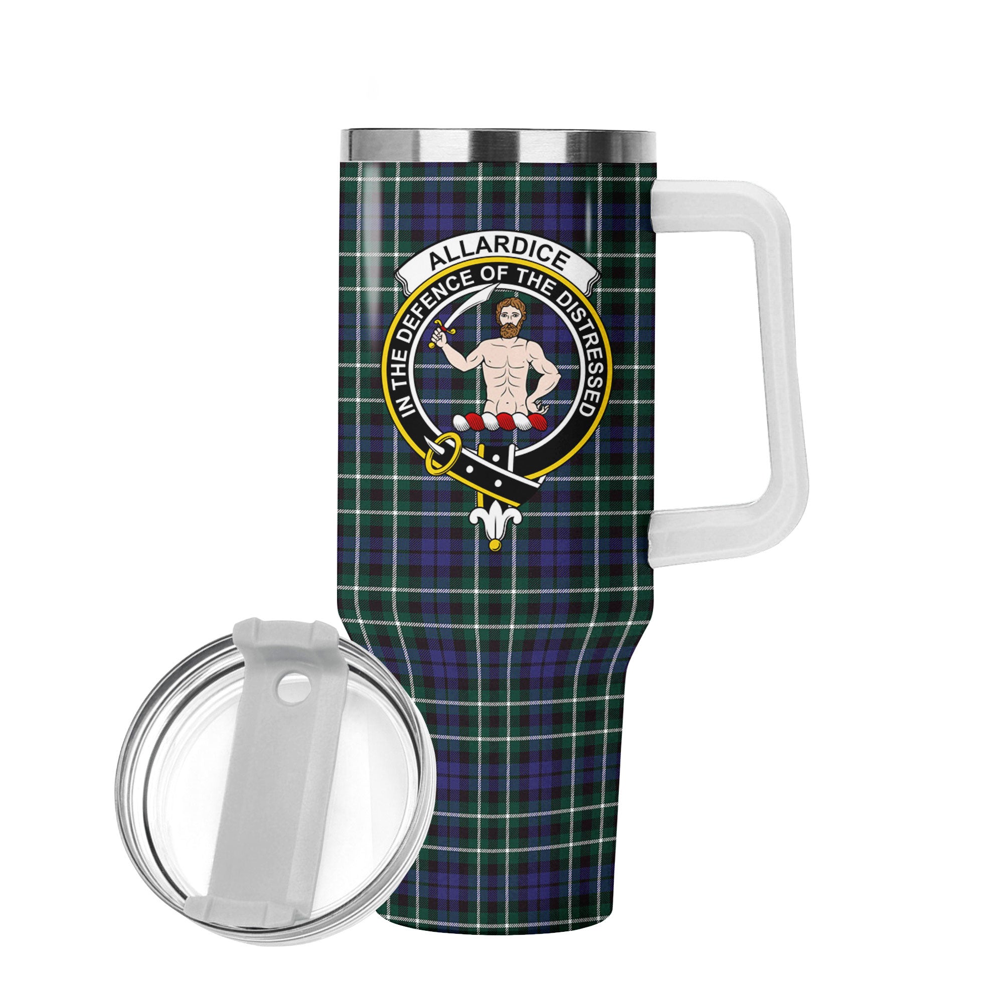 Allardice Tartan Crest 40 oz Insulated Tumbler with Handle