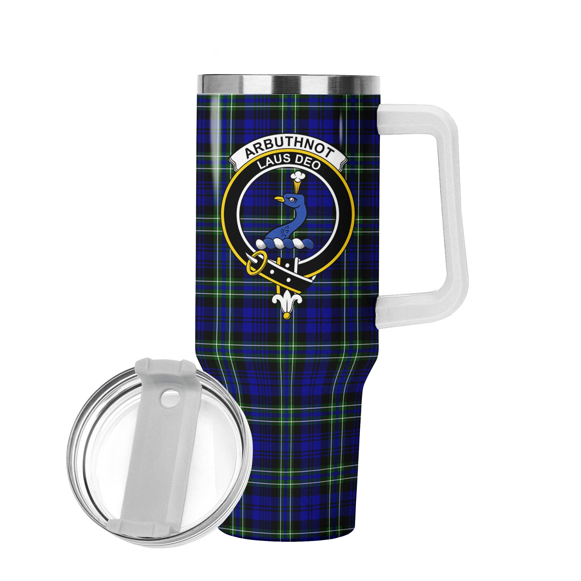 Arbuthnot Modern Tartan Crest 40 oz Insulated Tumbler with Handle
