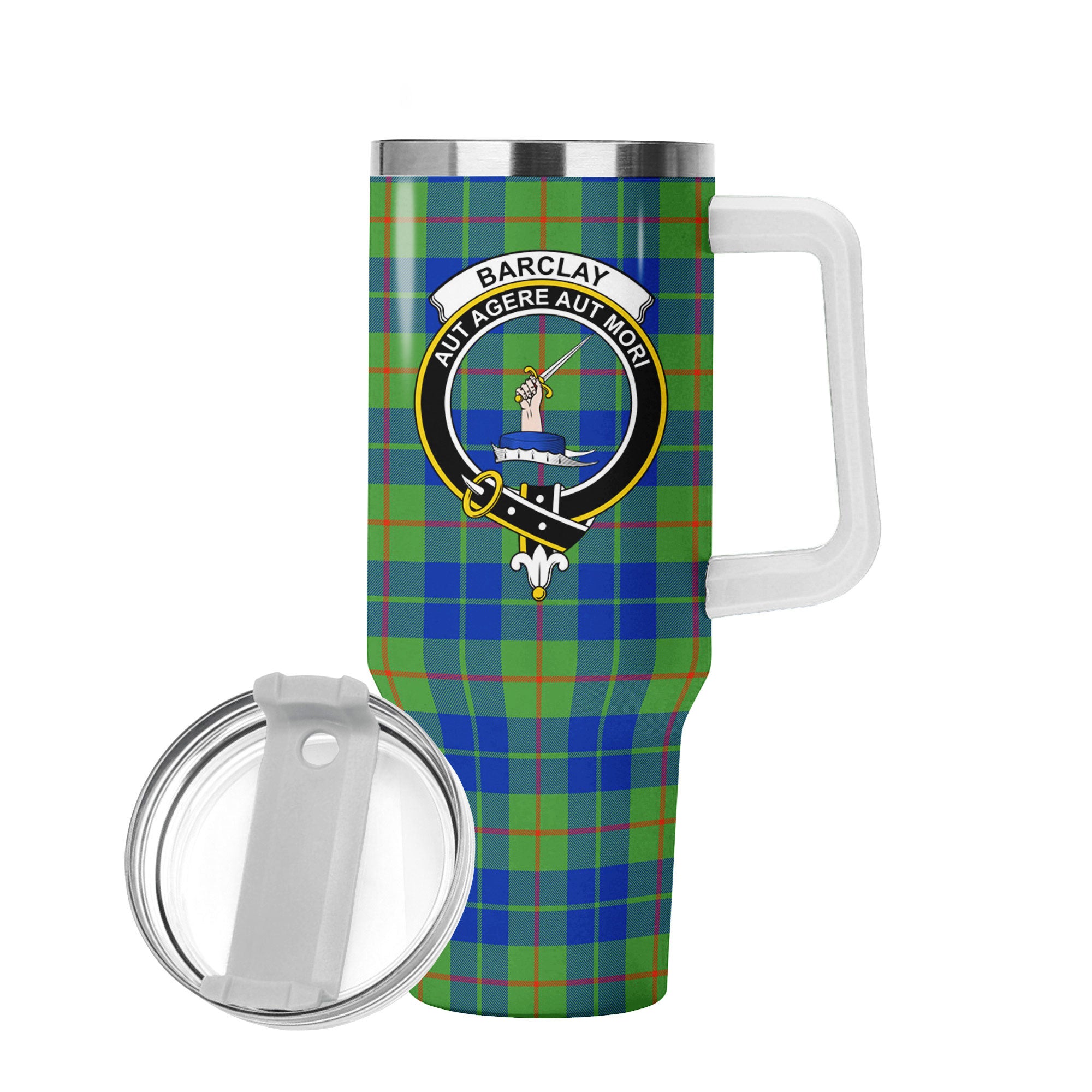 Barclay Hunting Ancient Tartan Crest 40 oz Insulated Tumbler with Handle