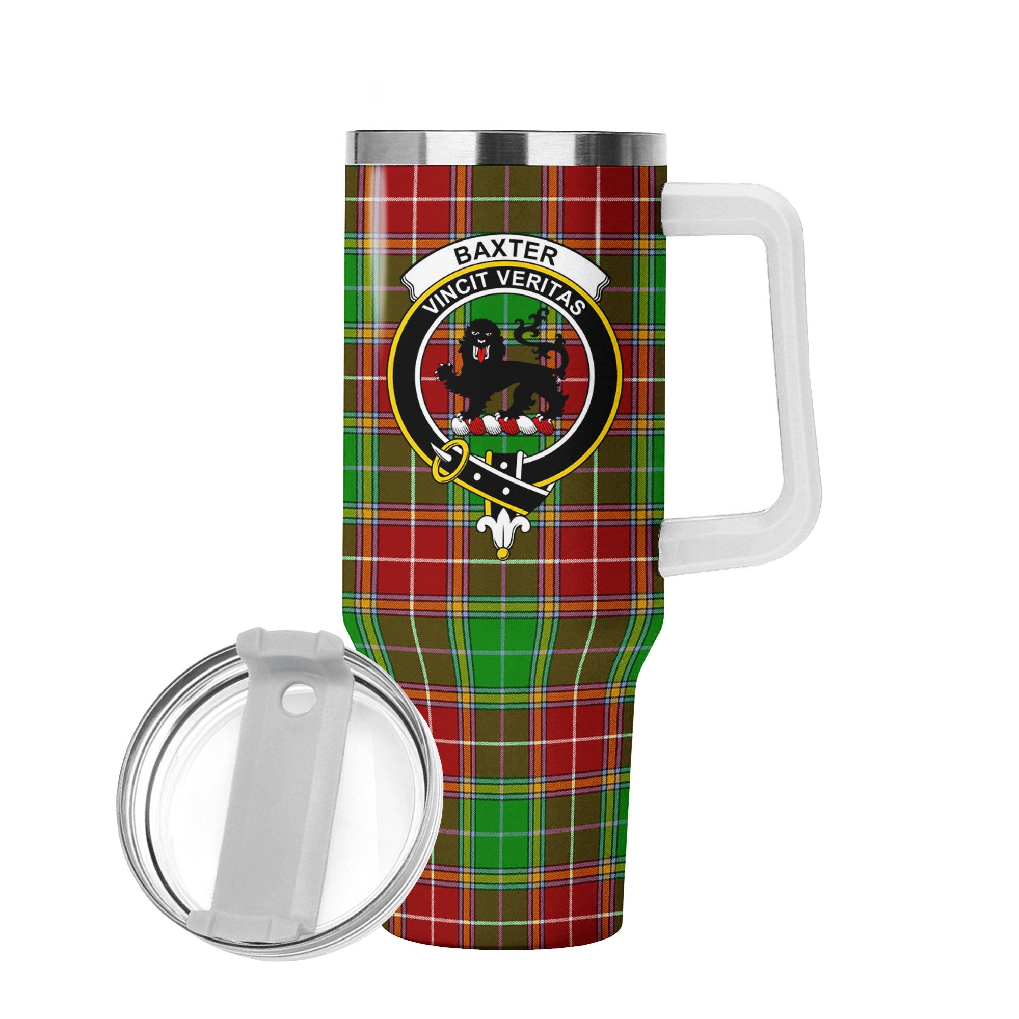 Baxter Modern Tartan Crest 40 oz Insulated Tumbler with Handle