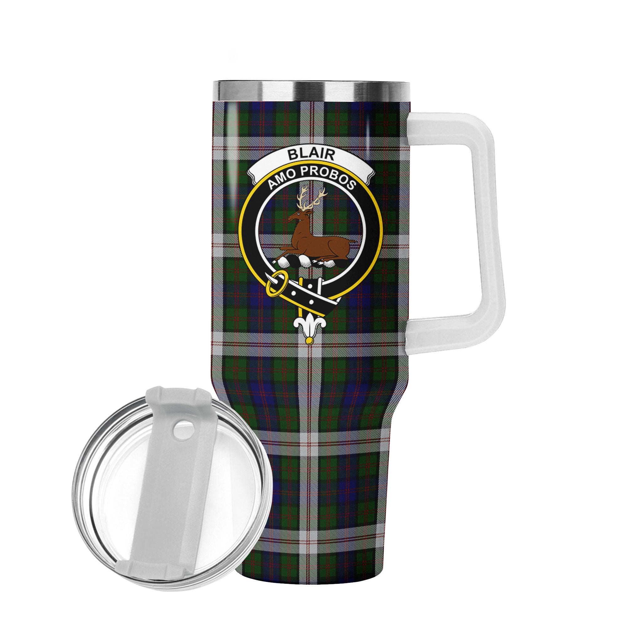 Blair Dress Tartan Crest 40 oz Insulated Tumbler with Handle