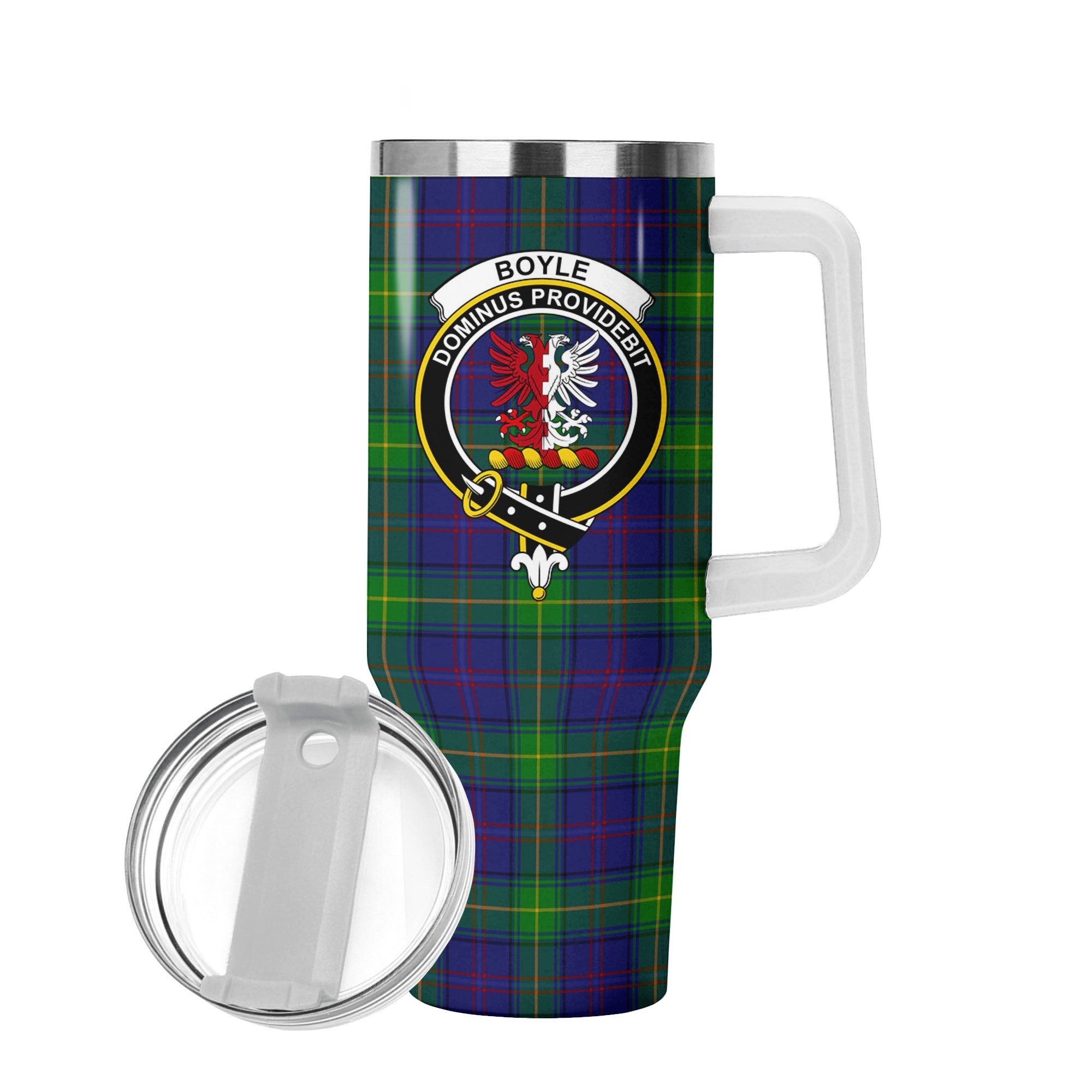 Boyle Tartan Crest 40 oz Insulated Tumbler with Handle