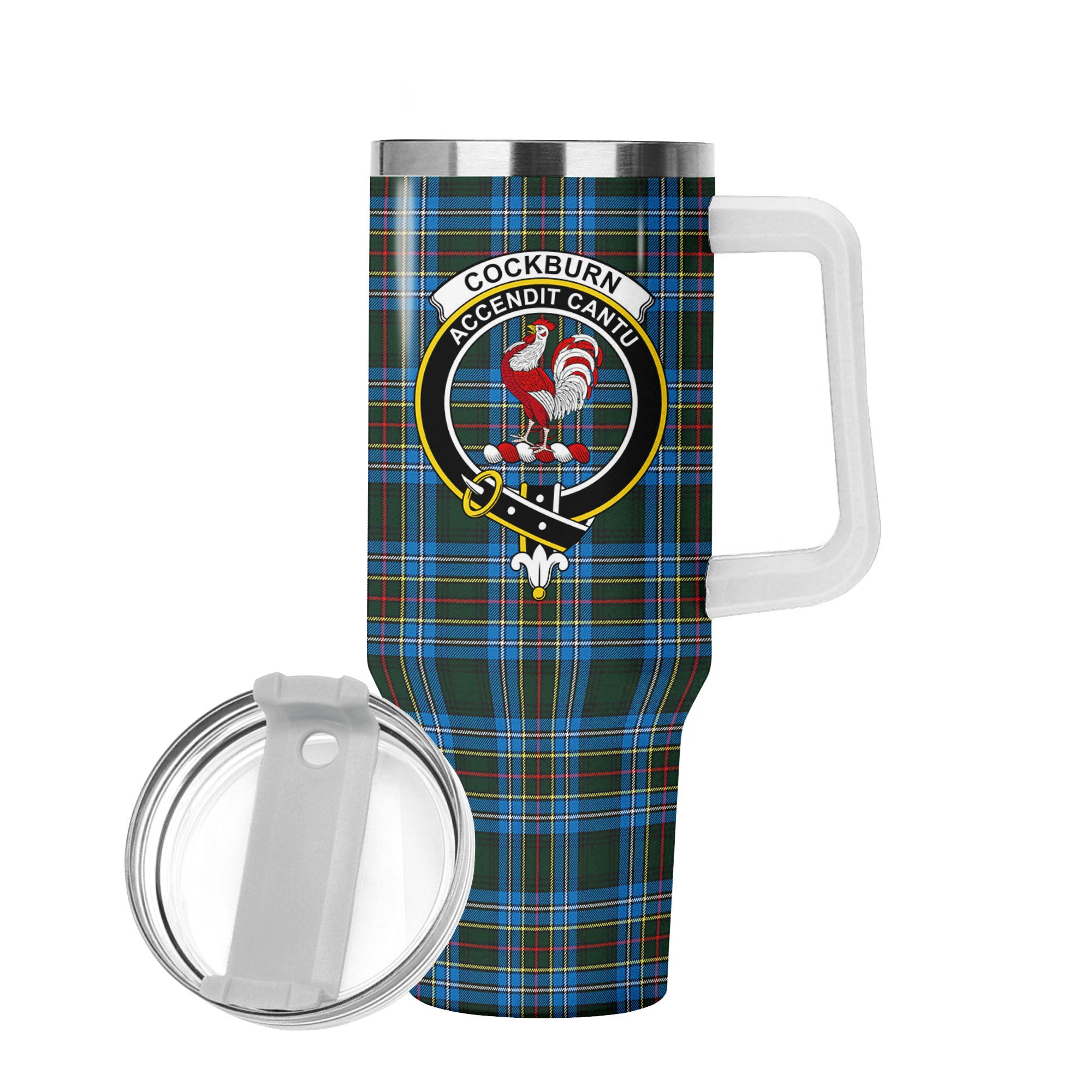 Cockburn Modern Tartan Crest 40 oz Insulated Tumbler with Handle