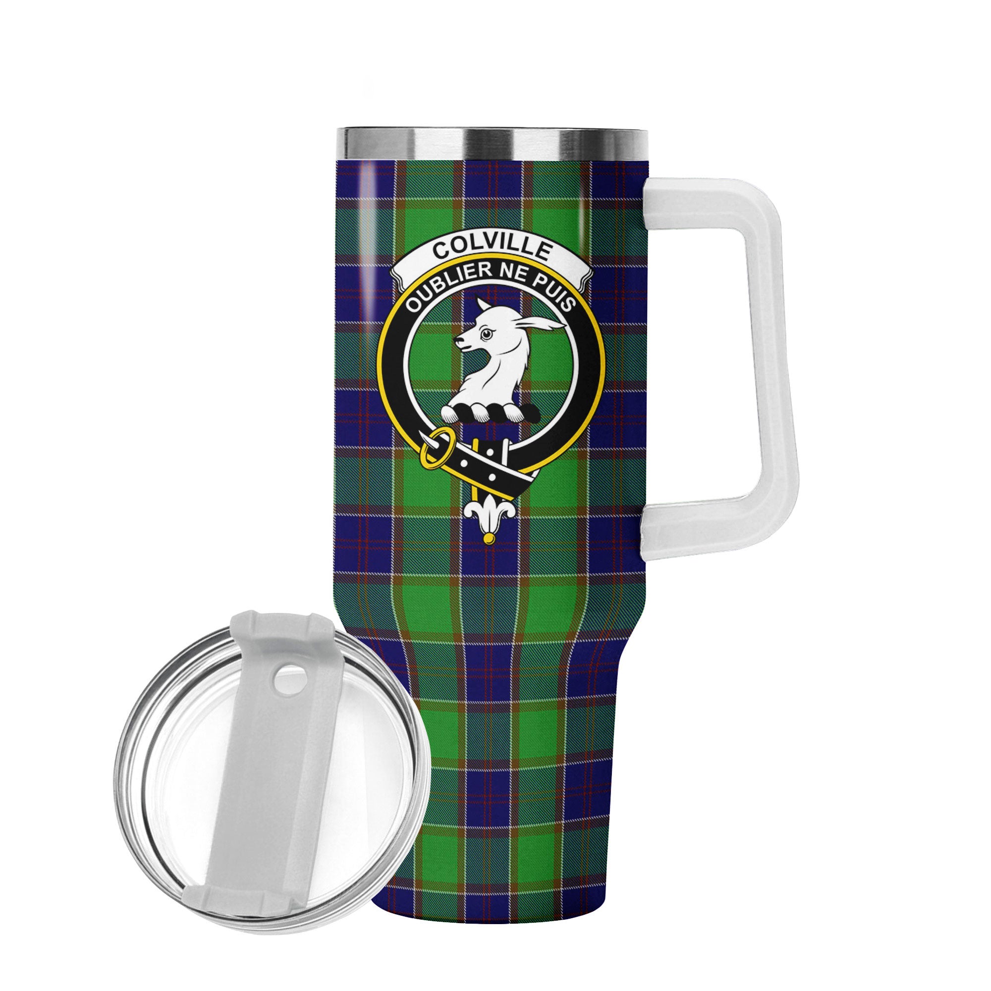 Colville Tartan Crest 40 oz Insulated Tumbler with Handle