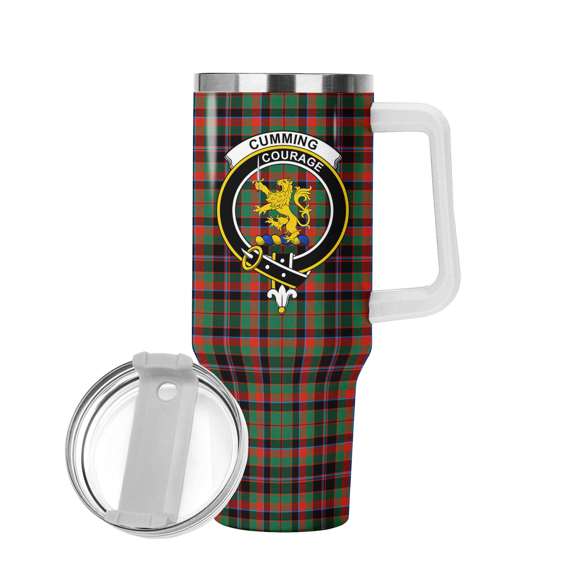 Cumming Hunting Ancient Tartan Crest 40 oz Insulated Tumbler with Handle