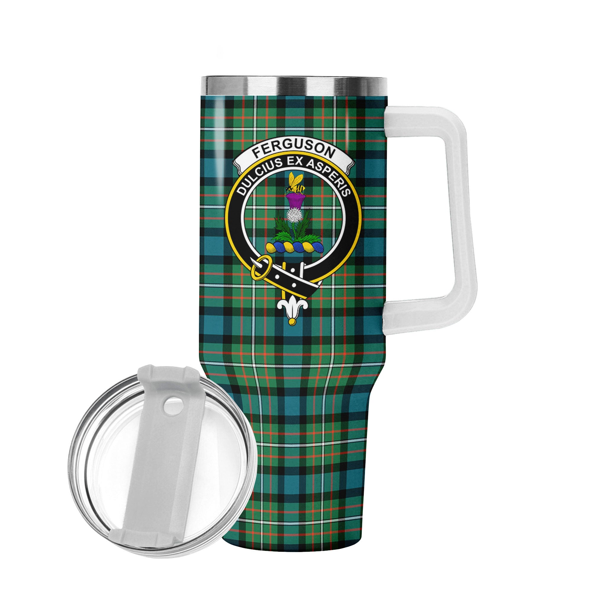 Ferguson Ancient Tartan Crest 40 oz Insulated Tumbler with Handle