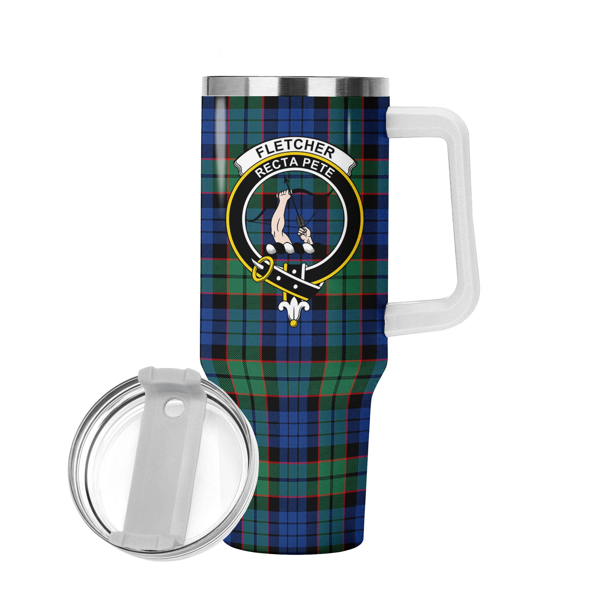 Fletcher Ancient Tartan Crest 40 oz Insulated Tumbler with Handle