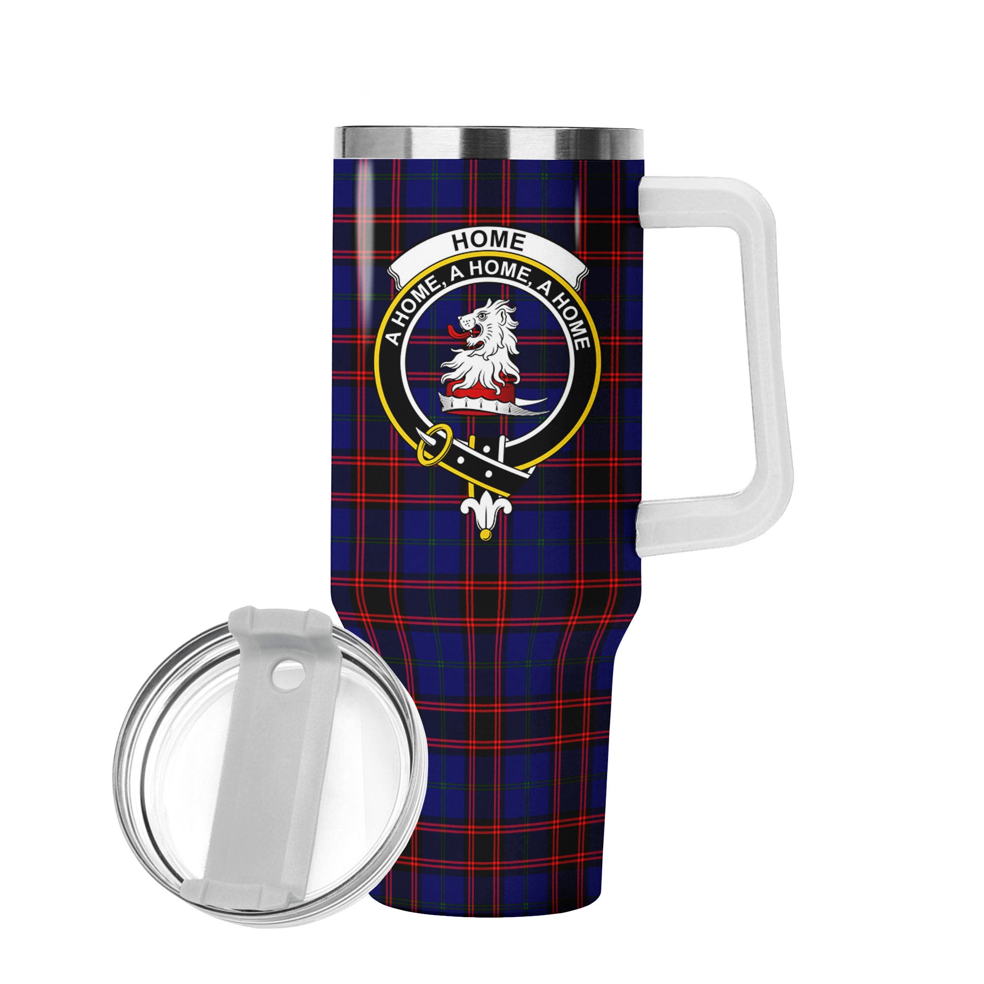 Home Modern Tartan Crest 40 oz Insulated Tumbler with Handle