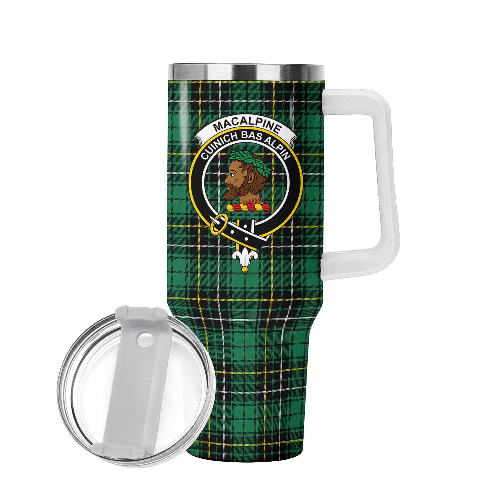 MacAlpine Ancient Tartan Crest 40 oz Insulated Tumbler with Handle