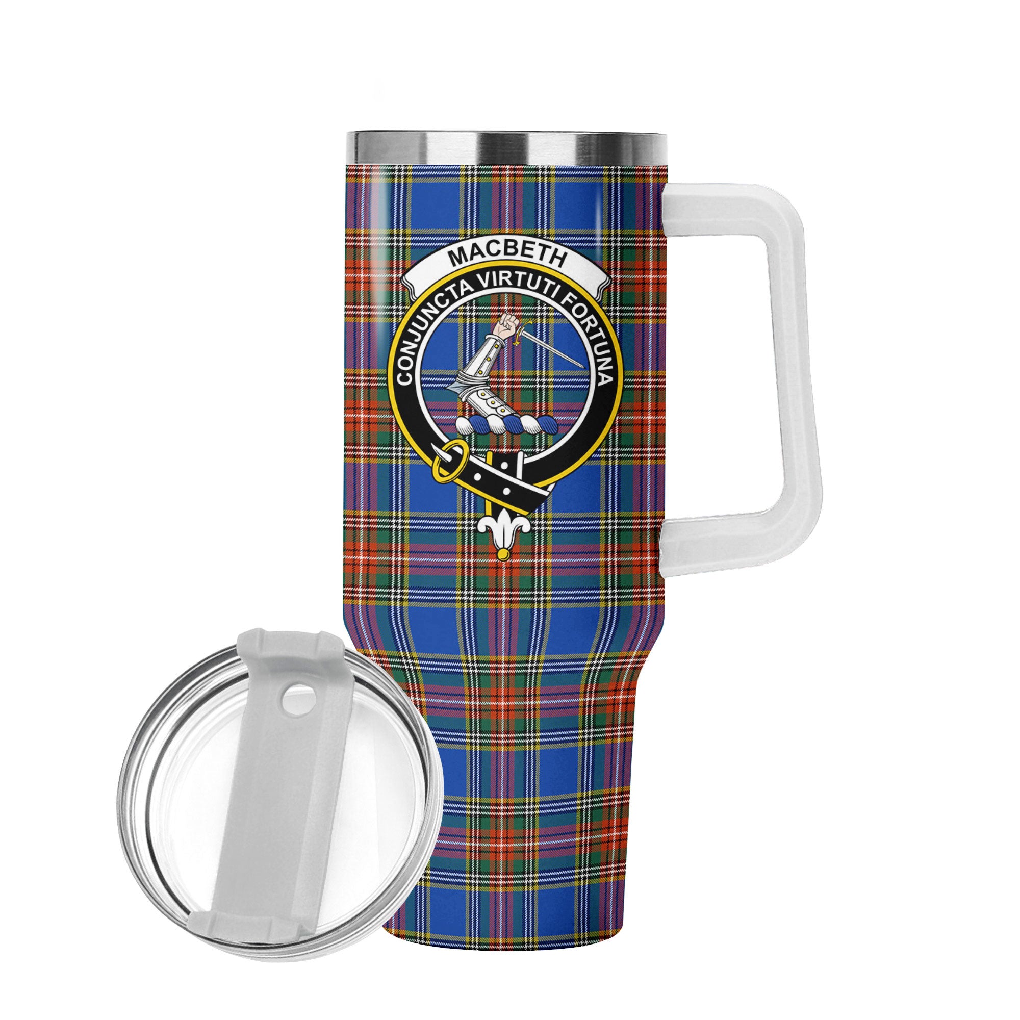 MacBeth Ancient Tartan Crest 40 oz Insulated Tumbler with Handle