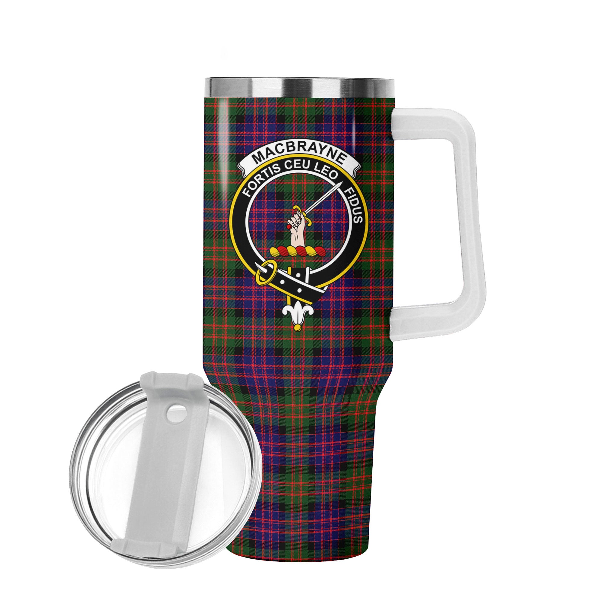 MacBrayne Tartan Crest 40 oz Insulated Tumbler with Handle