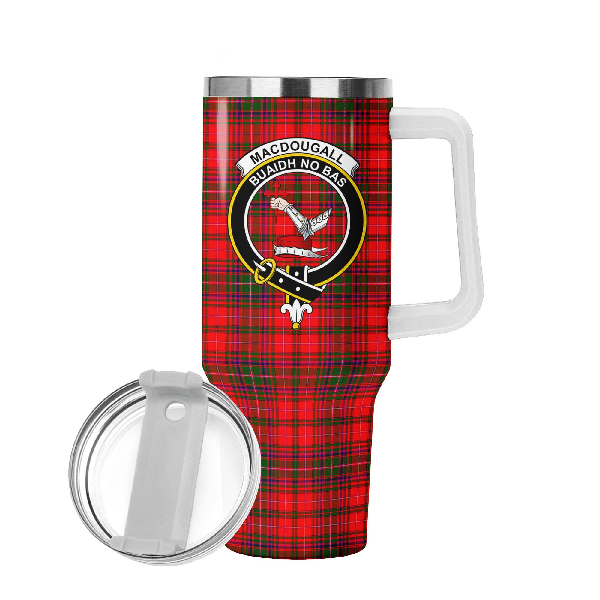 MacDougall Modern Tartan Crest 40 oz Insulated Tumbler with Handle