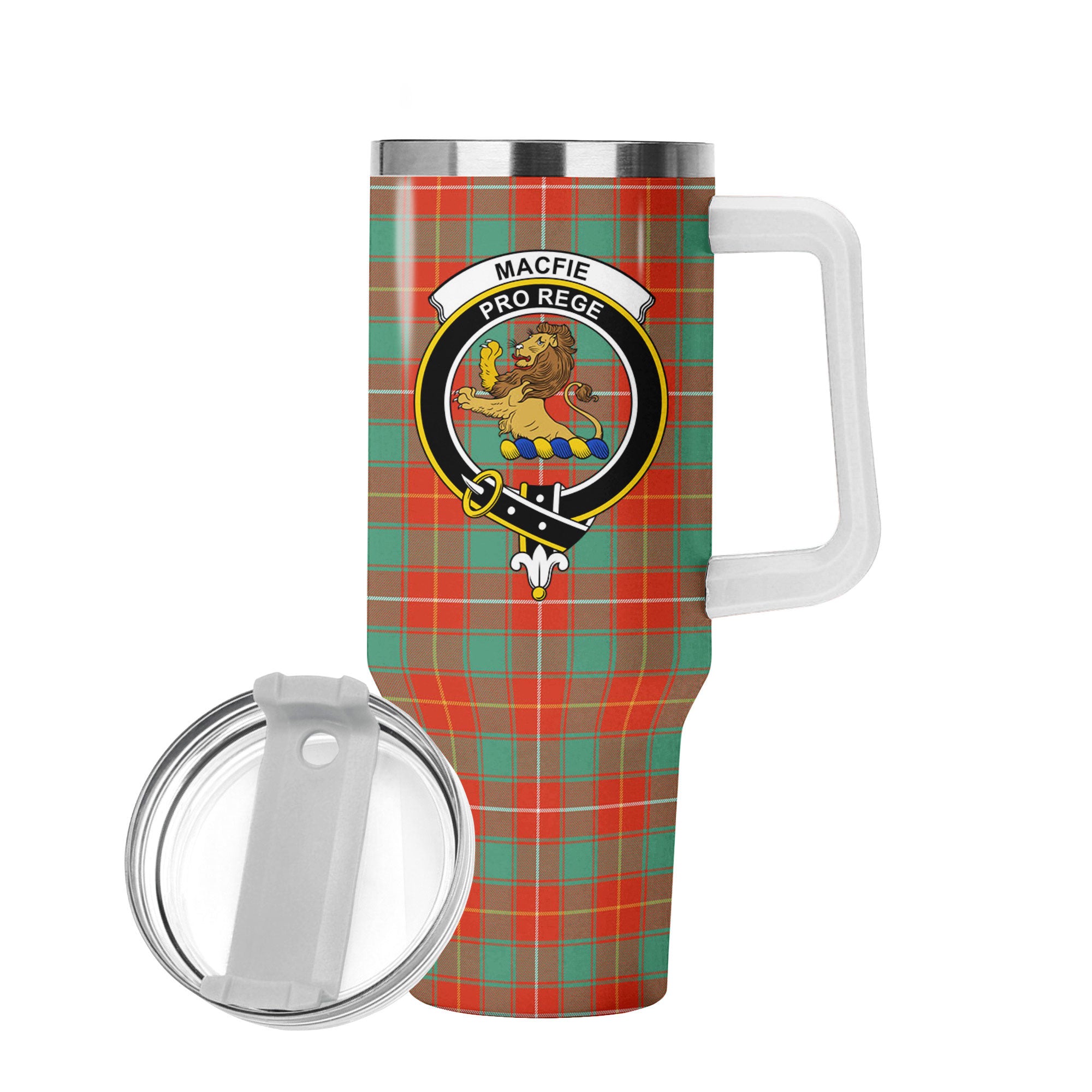 MacFie Ancient Tartan Crest 40 oz Insulated Tumbler with Handle