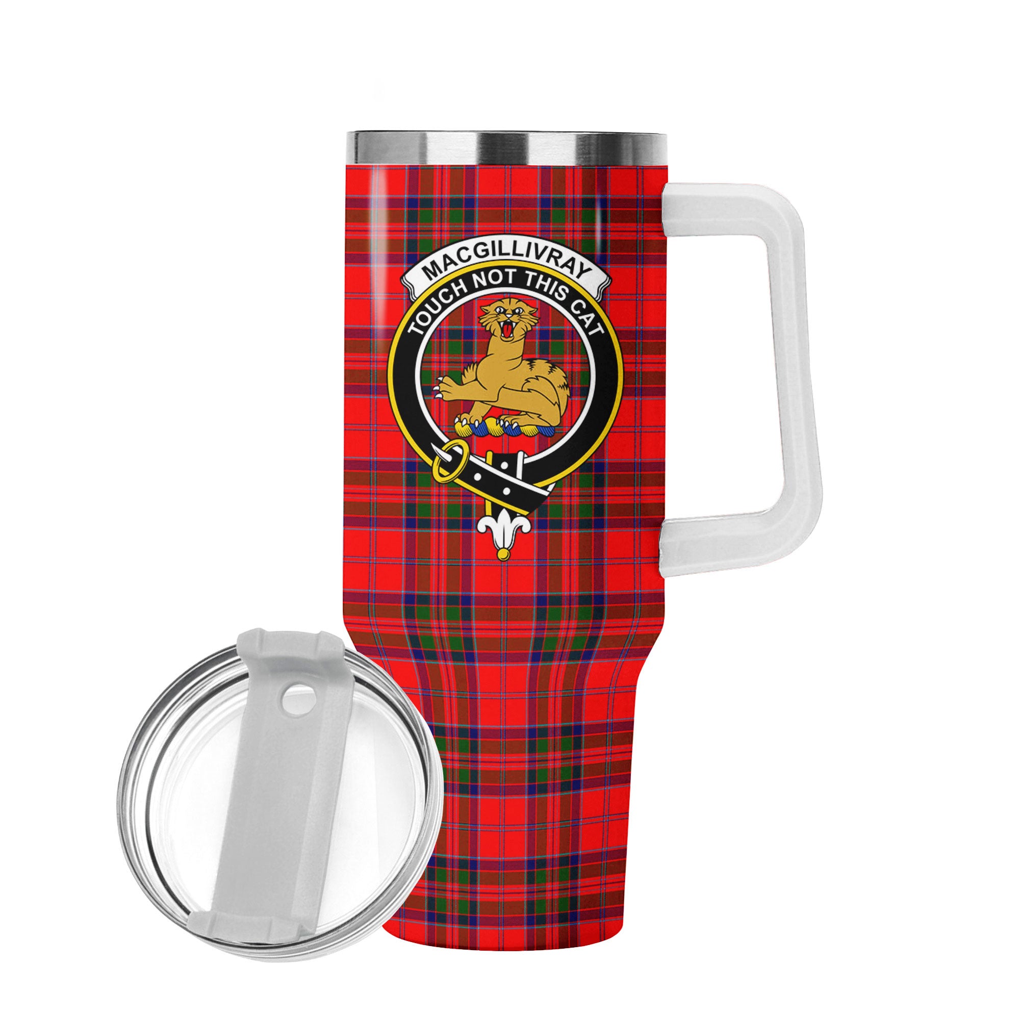 MacGillivray Modern Tartan Crest 40 oz Insulated Tumbler with Handle