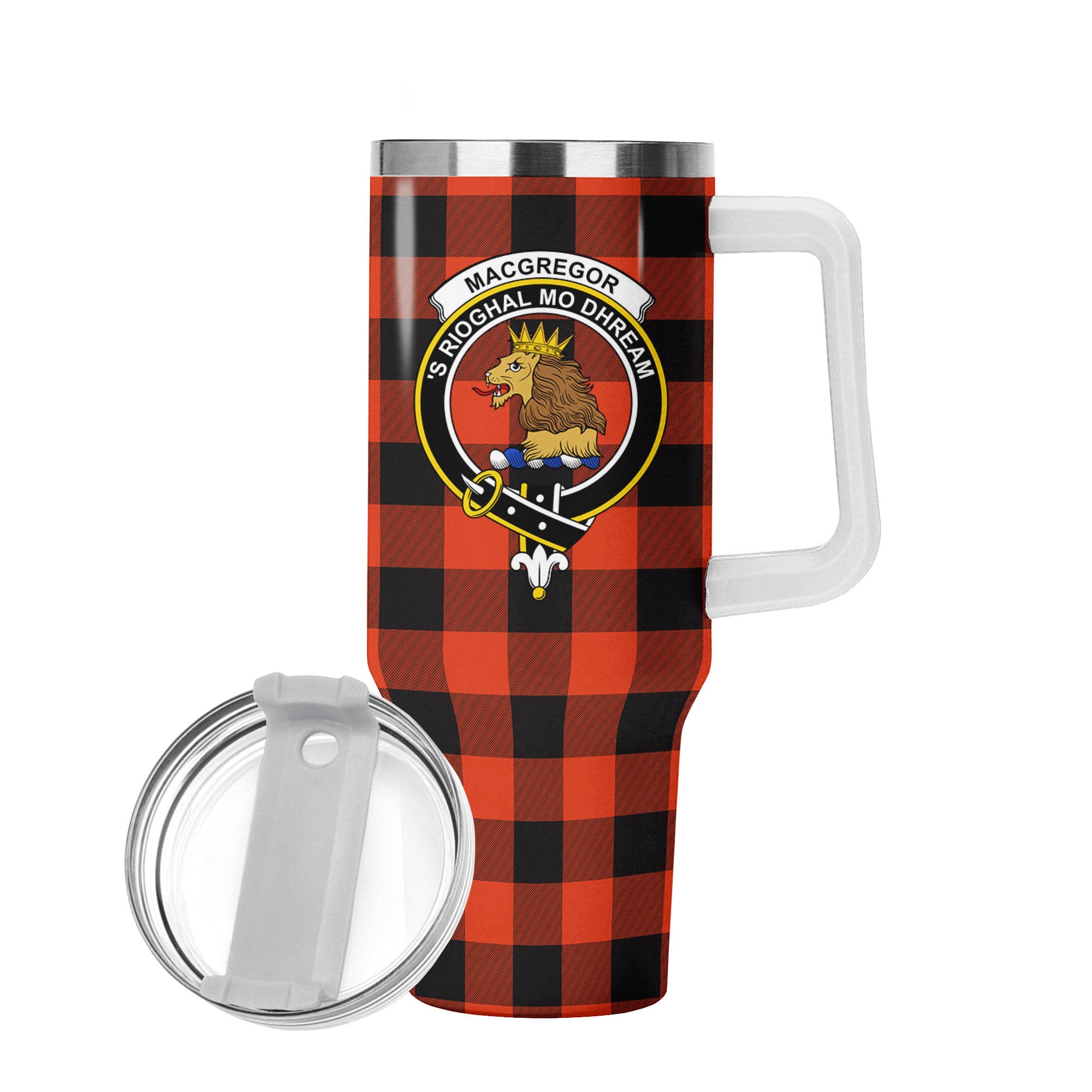 MacGregor Rob Roy Ancient Tartan Crest 40 oz Insulated Tumbler with Handle