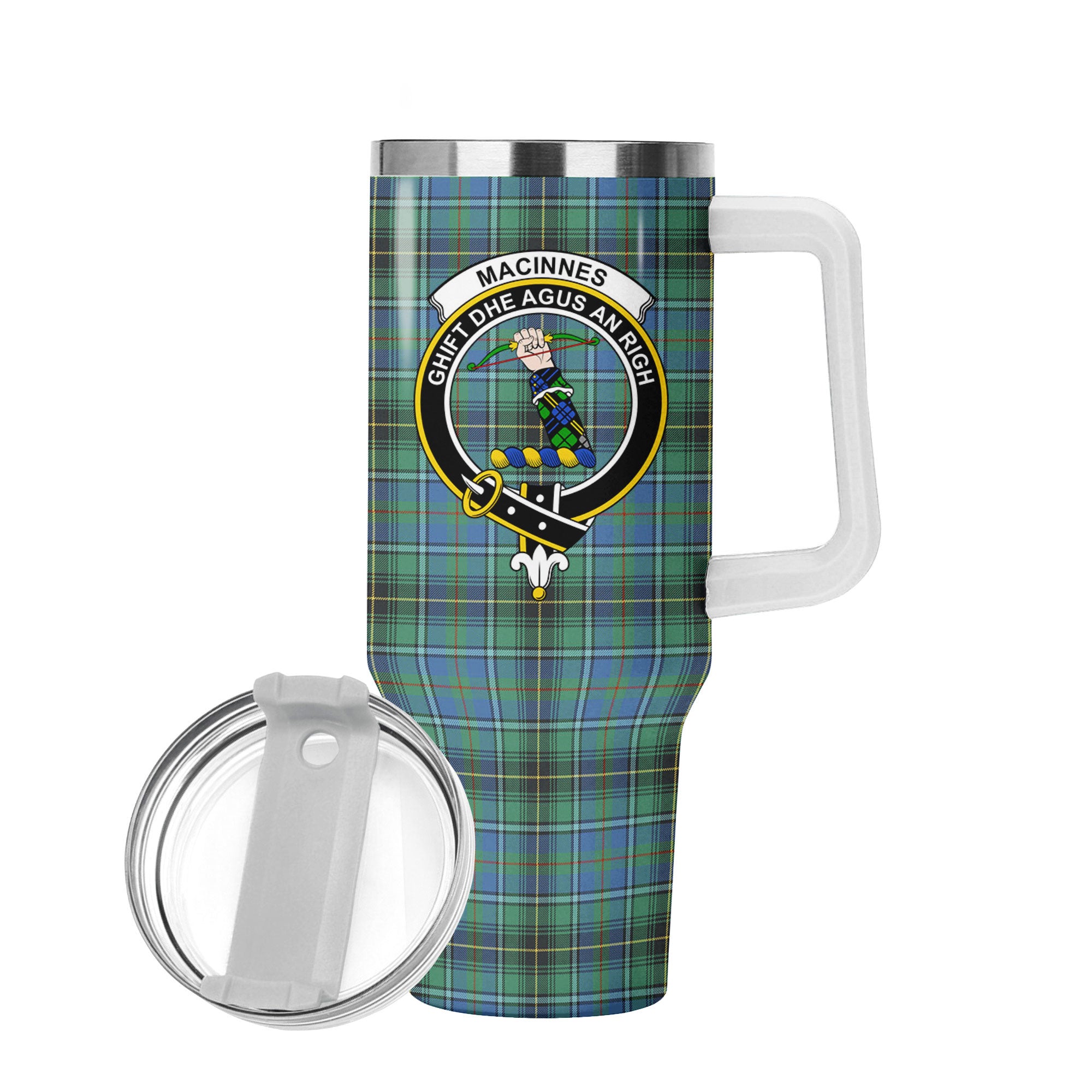 MacInnes Ancient Tartan Crest 40 oz Insulated Tumbler with Handle