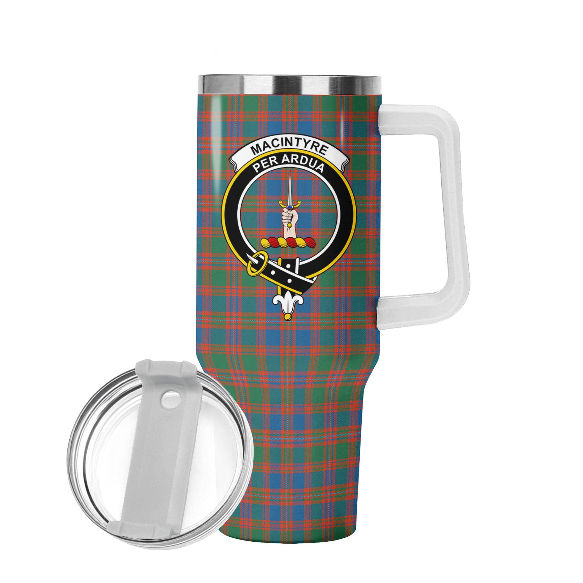 MacIntyre Ancient Tartan Crest 40 oz Insulated Tumbler with Handle