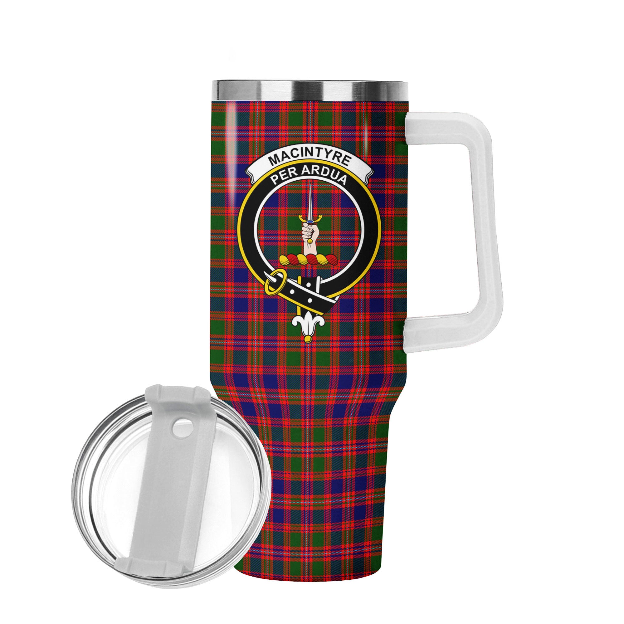 MacIntyre Modern Tartan Crest 40 oz Insulated Tumbler with Handle