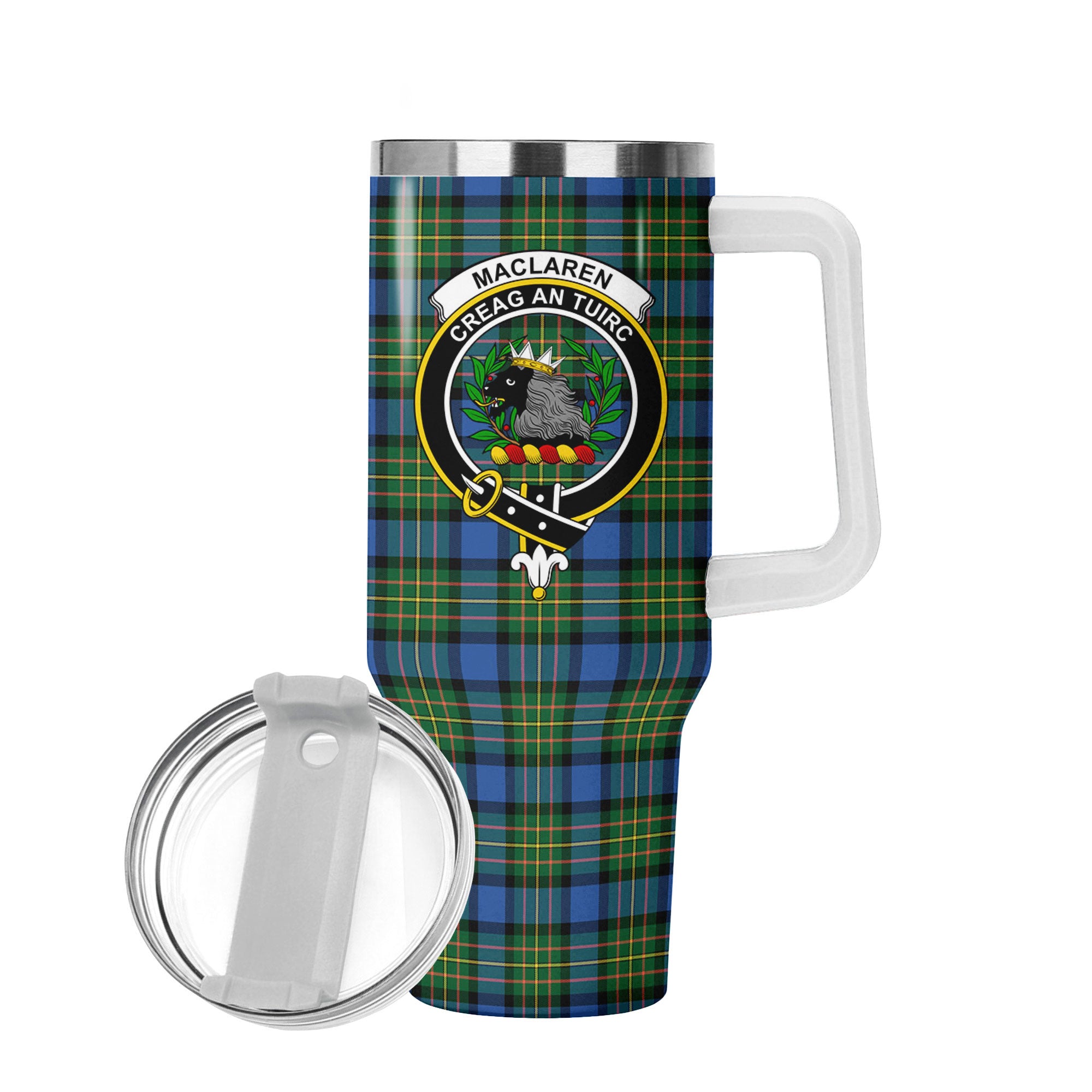 MacLaren Ancient Tartan Crest 40 oz Insulated Tumbler with Handle
