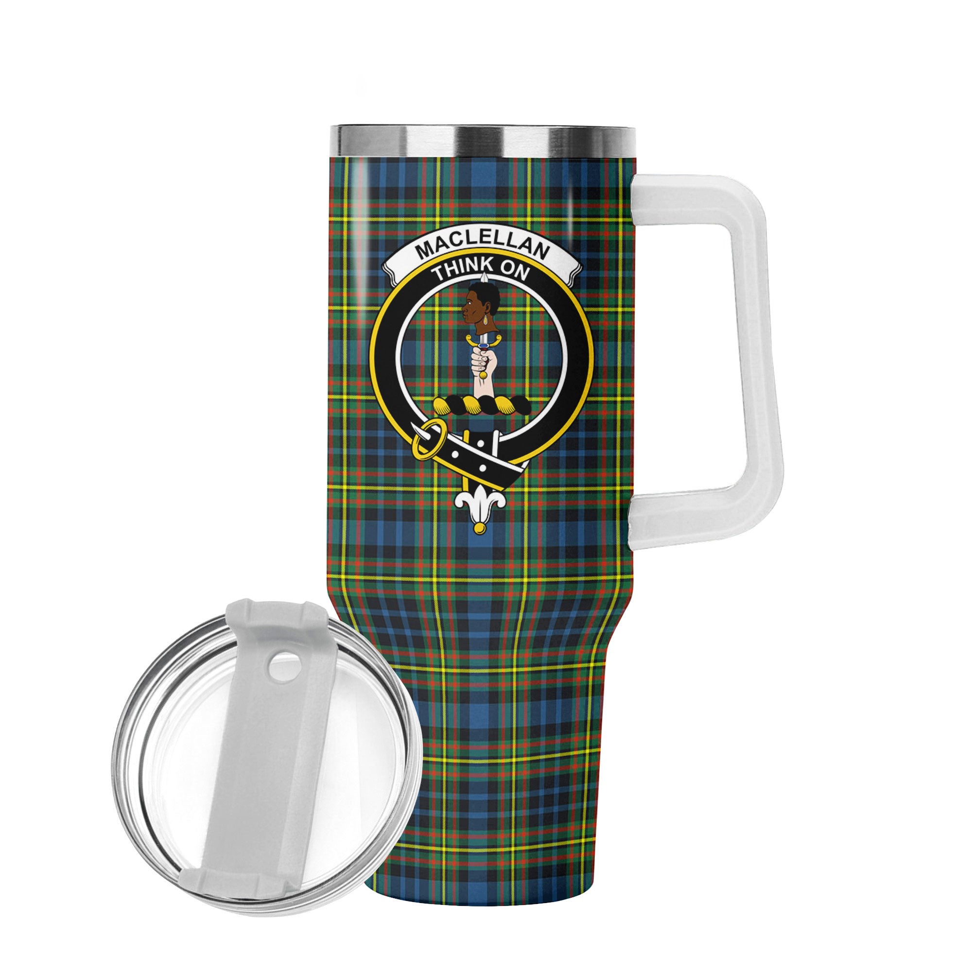 MacLellan Ancient Tartan Crest 40 oz Insulated Tumbler with Handle