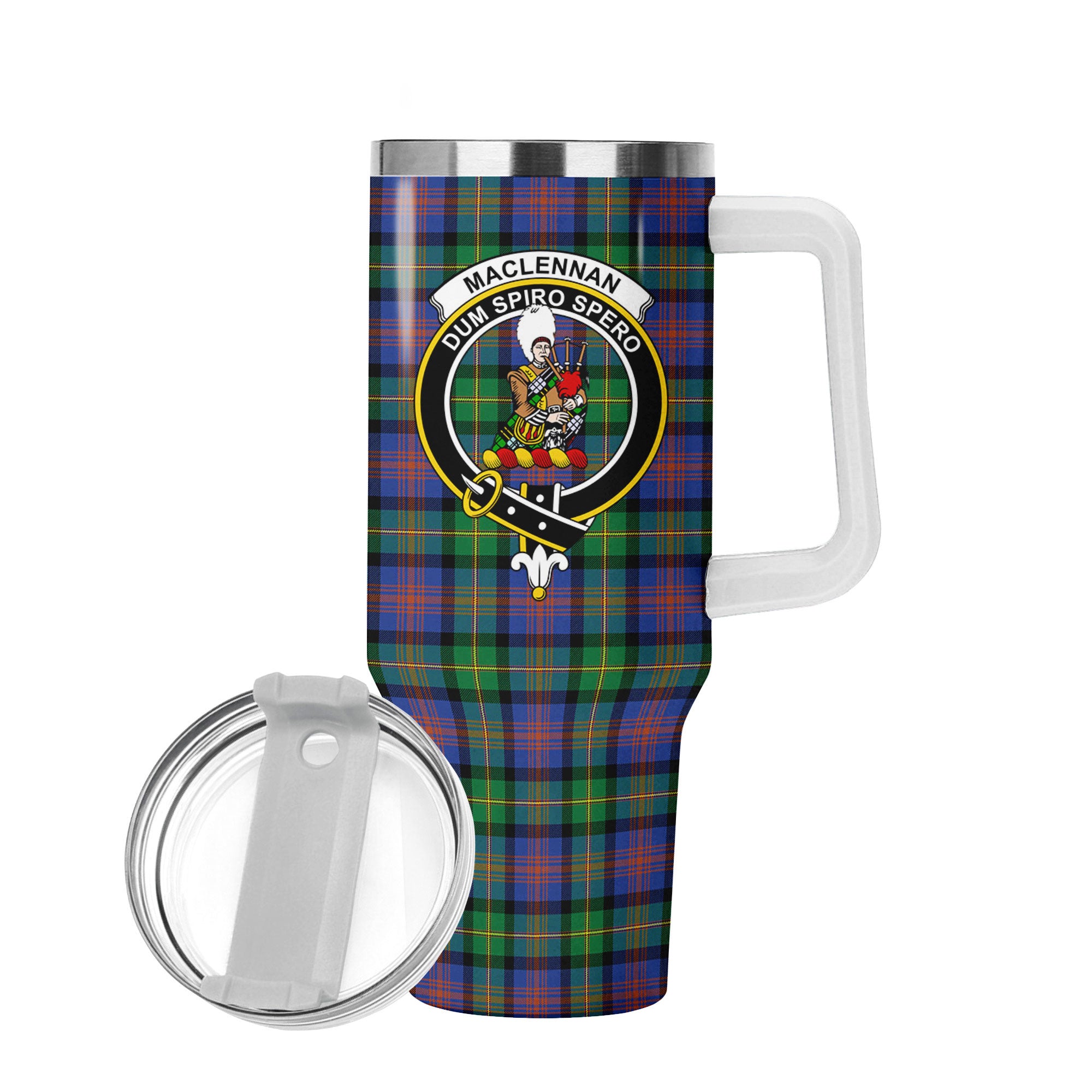 MacLennan Ancient Tartan Crest 40 oz Insulated Tumbler with Handle