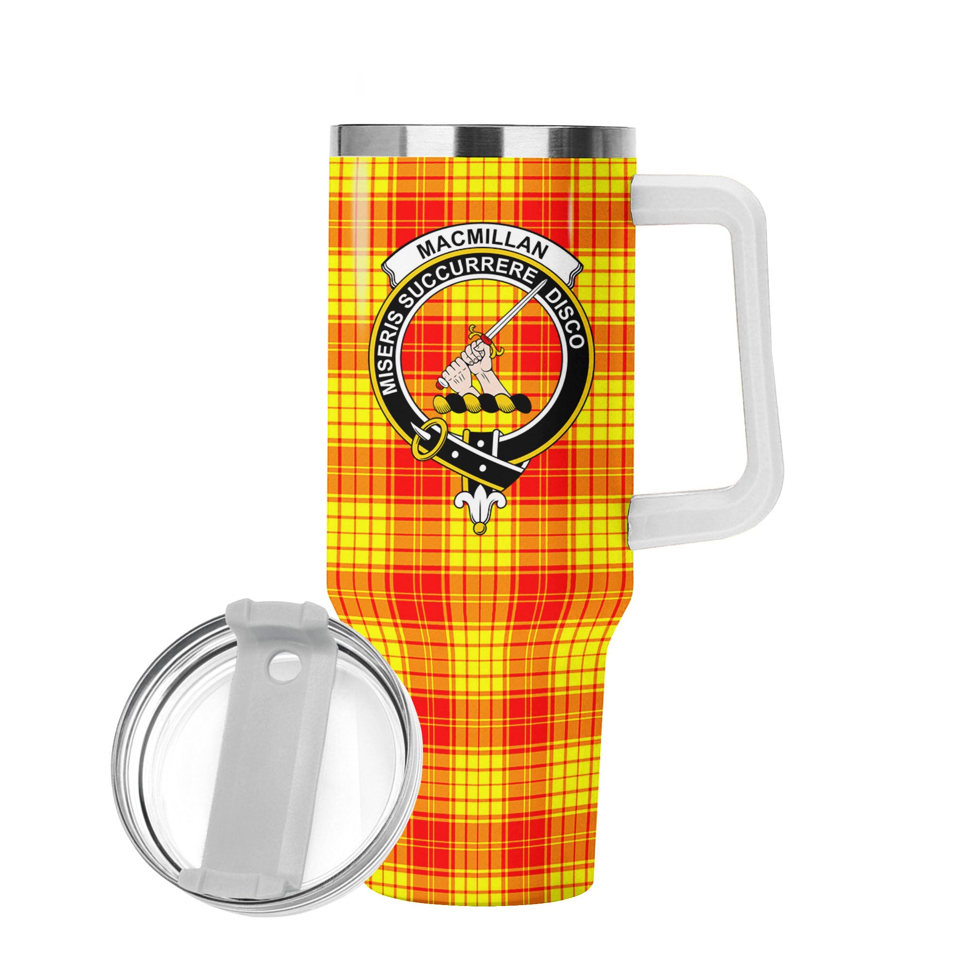 MacMillan Clan Tartan Crest 40 oz Insulated Tumbler with Handle