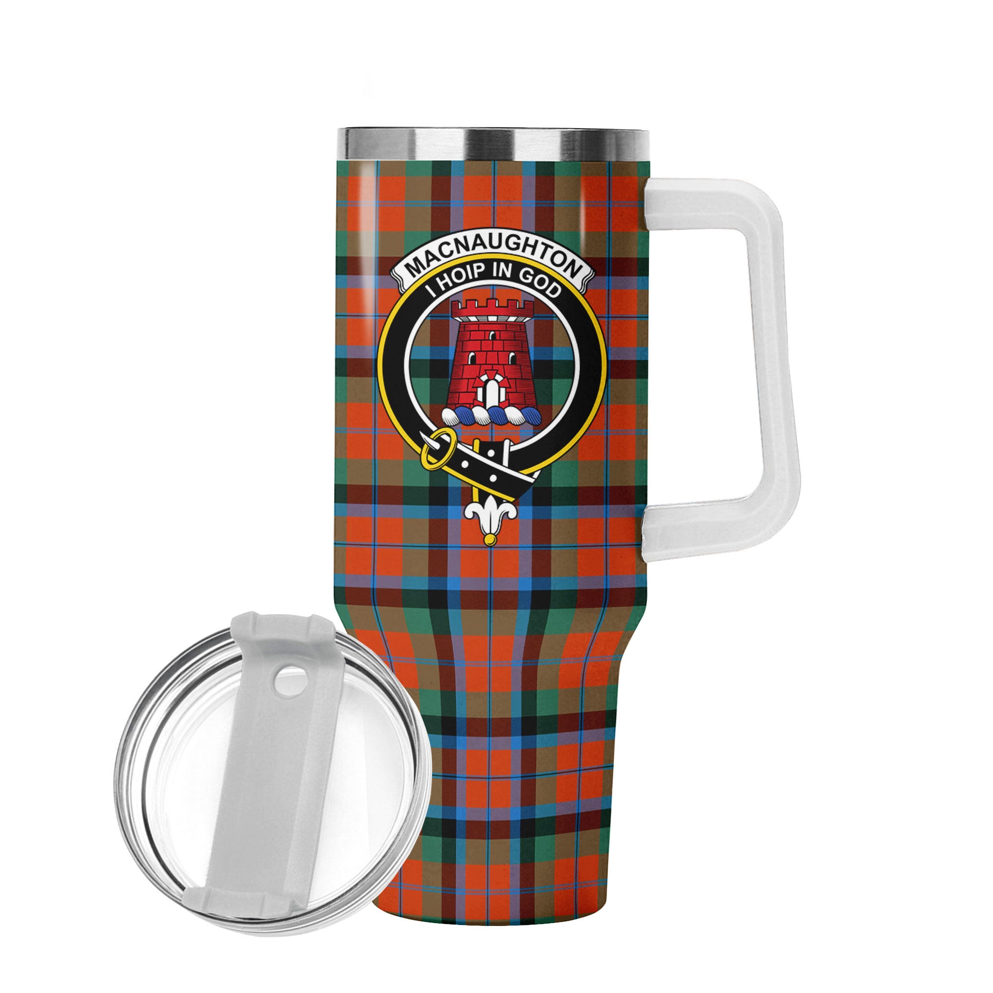MacNaughton Ancient Tartan Crest 40 oz Insulated Tumbler with Handle