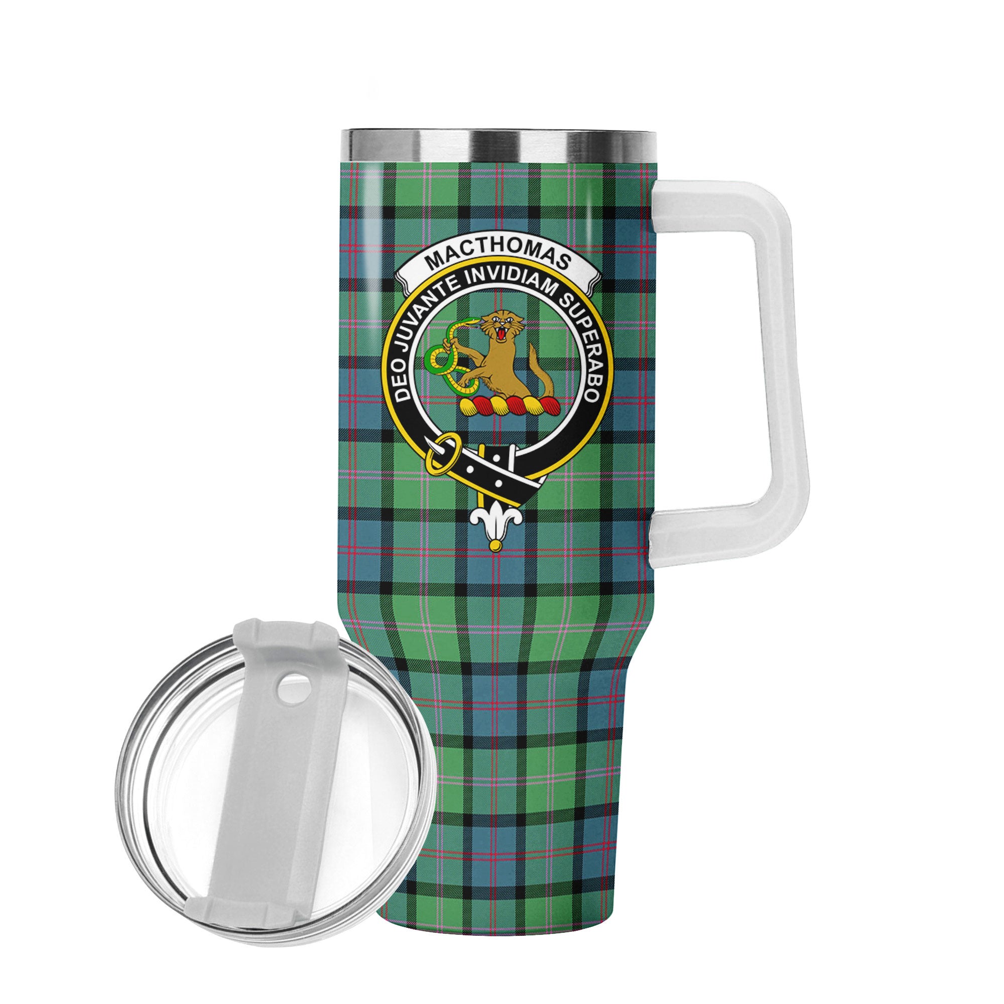 MacThomas Ancient Tartan Crest 40 oz Insulated Tumbler with Handle