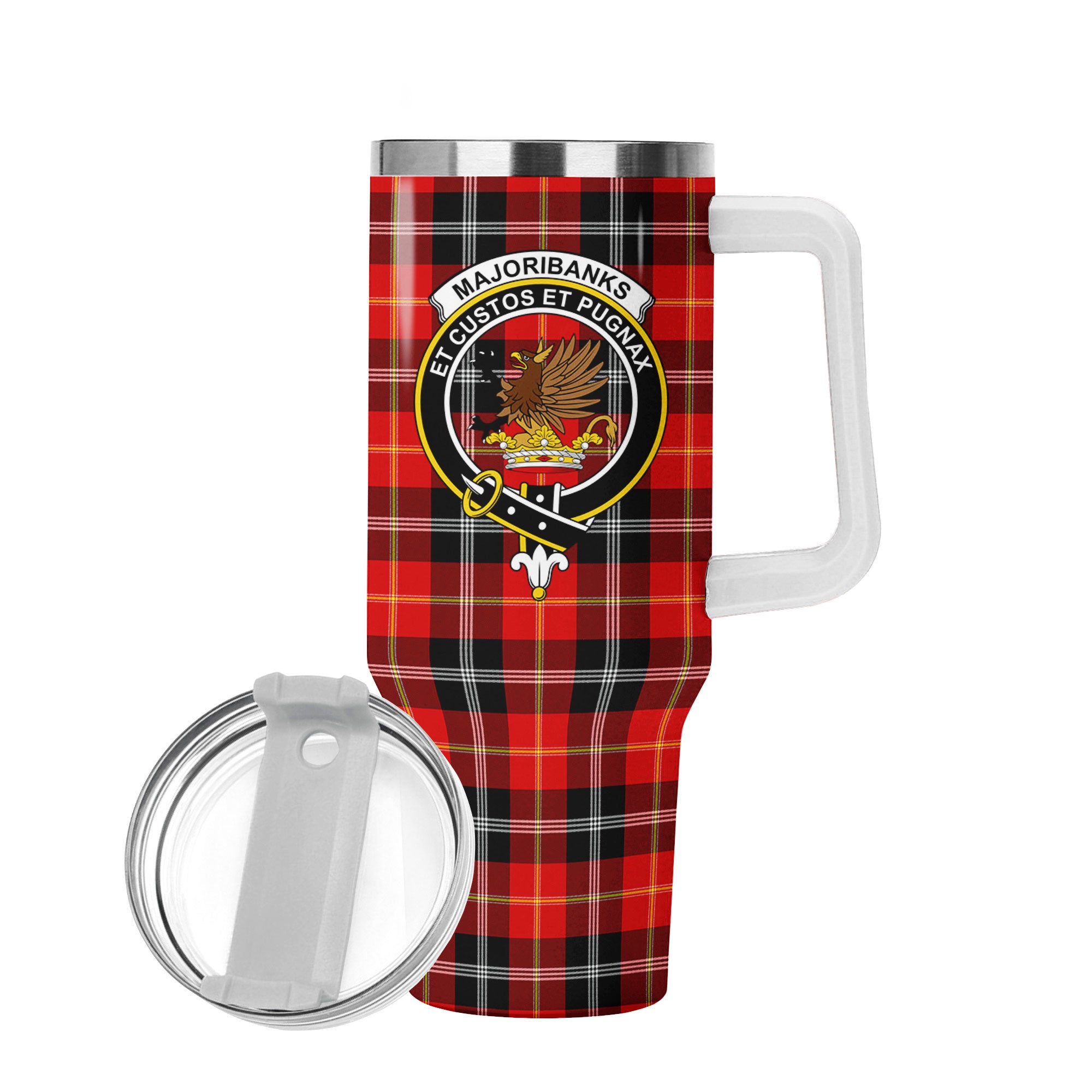 Majoribanks Tartan Crest 40 oz Insulated Tumbler with Handle