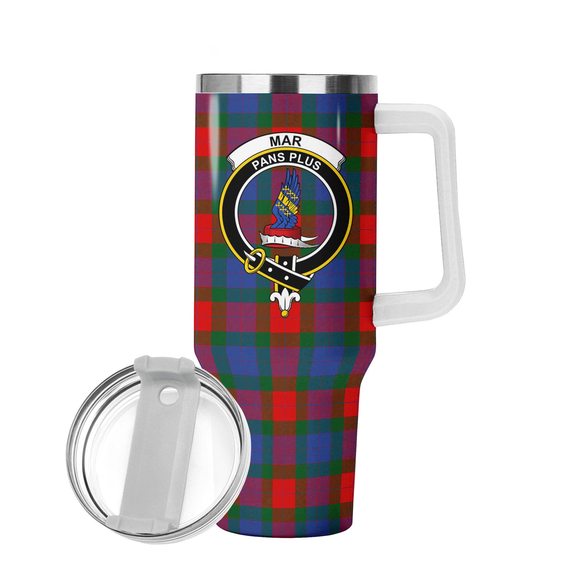 Mar Tartan Crest 40 oz Insulated Tumbler with Handle