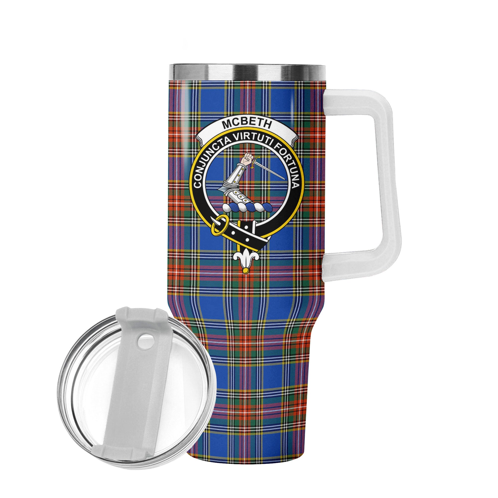 McBeth Ancient Tartan Crest 40 oz Insulated Tumbler with Handle