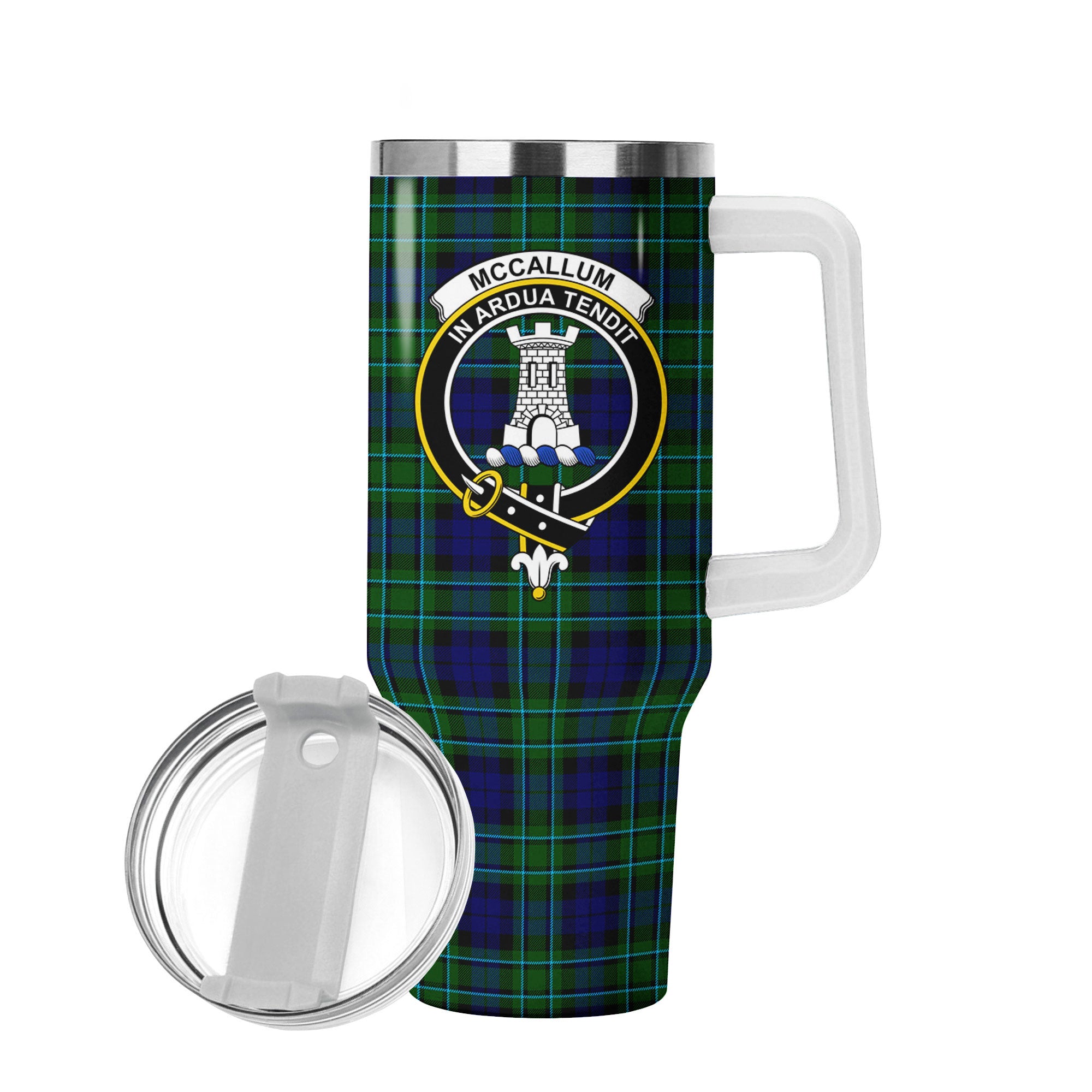 McCallum Modern Tartan Crest 40 oz Insulated Tumbler with Handle