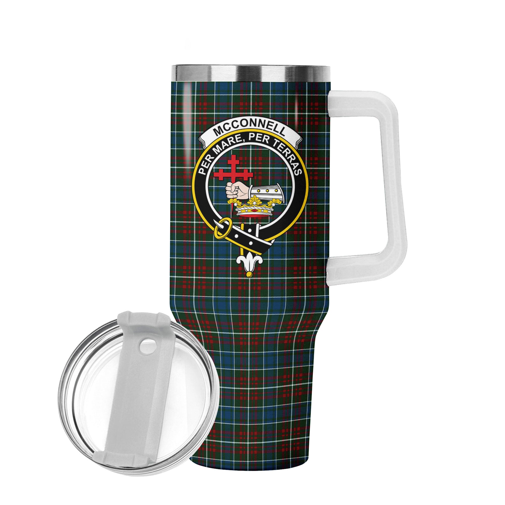 McConnell Tartan Crest 40 oz Insulated Tumbler with Handle