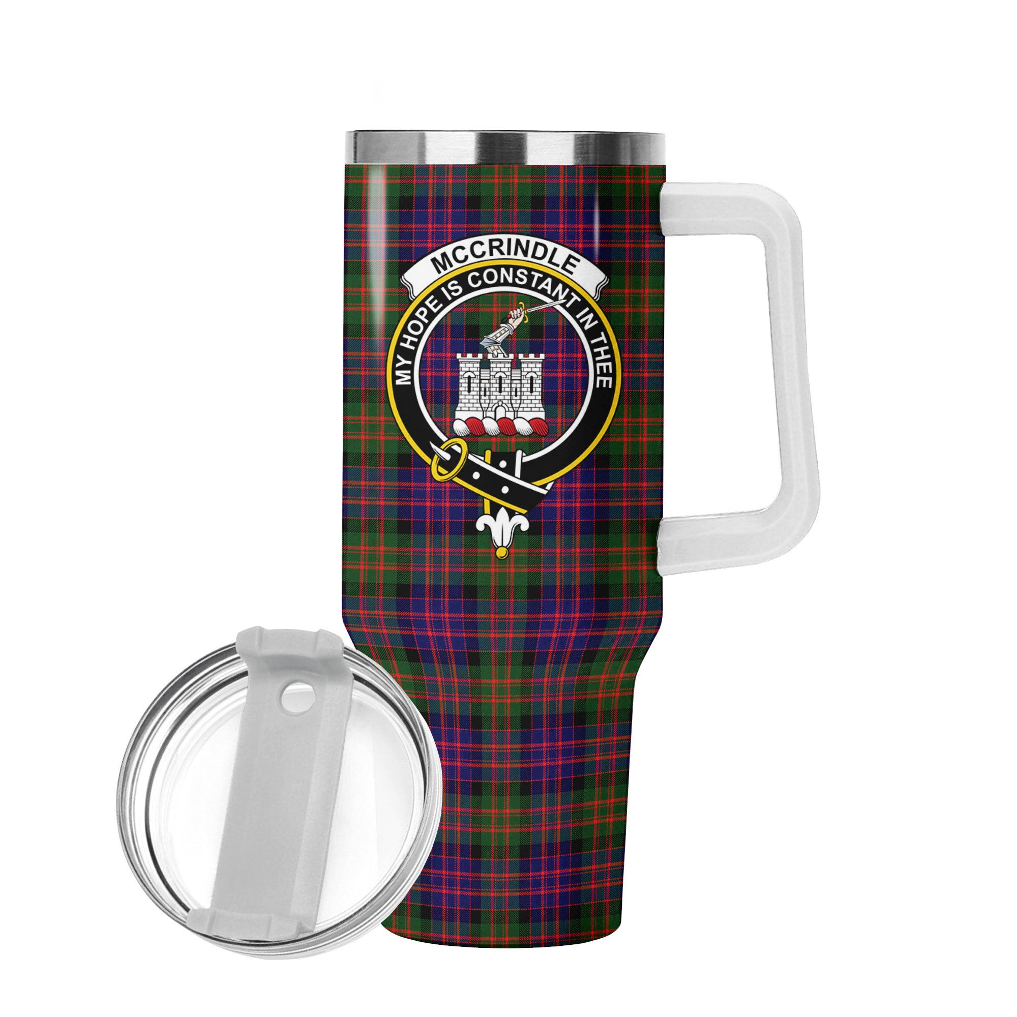 McCrindle Tartan Crest 40 oz Insulated Tumbler with Handle