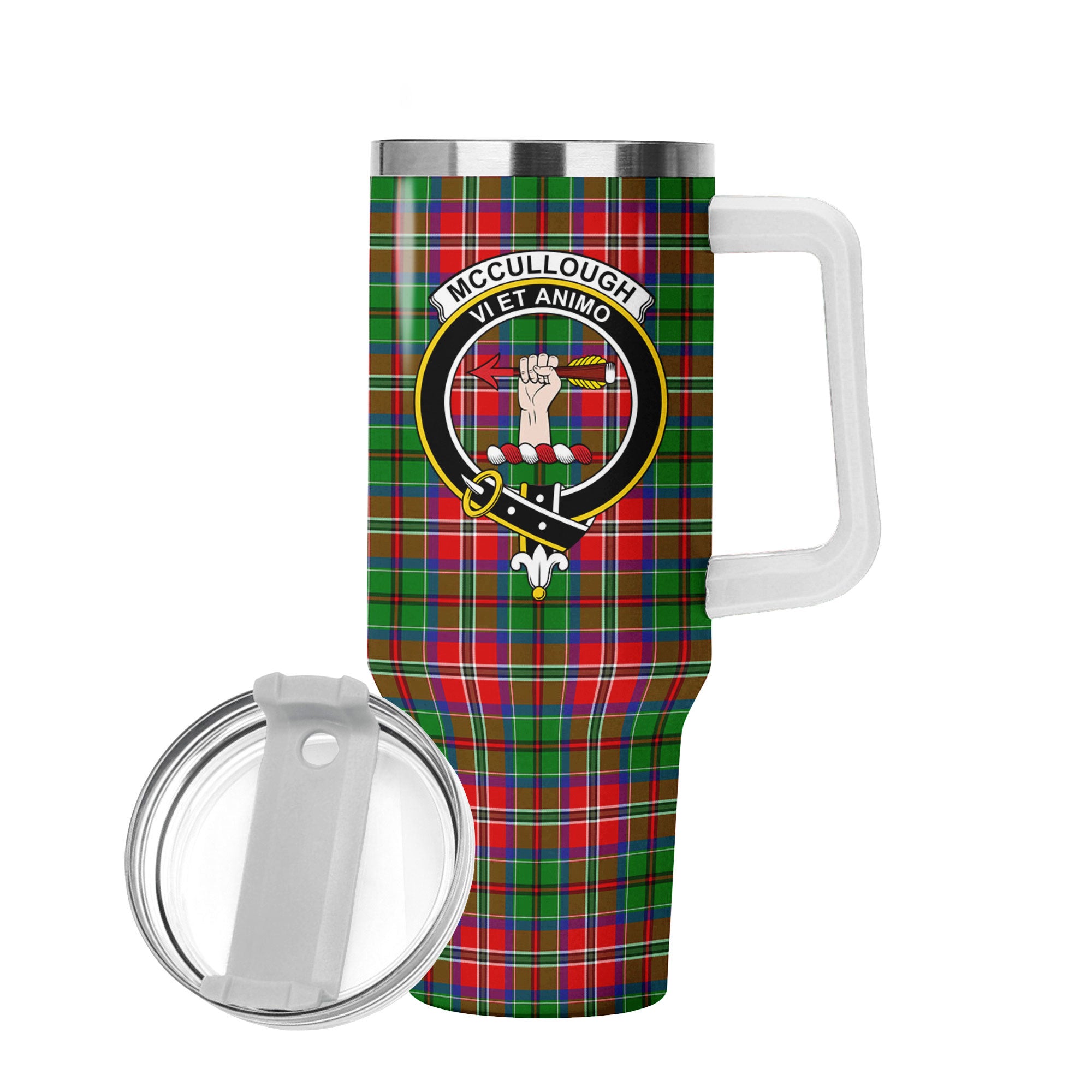 McCullough Tartan Crest 40 oz Insulated Tumbler with Handle