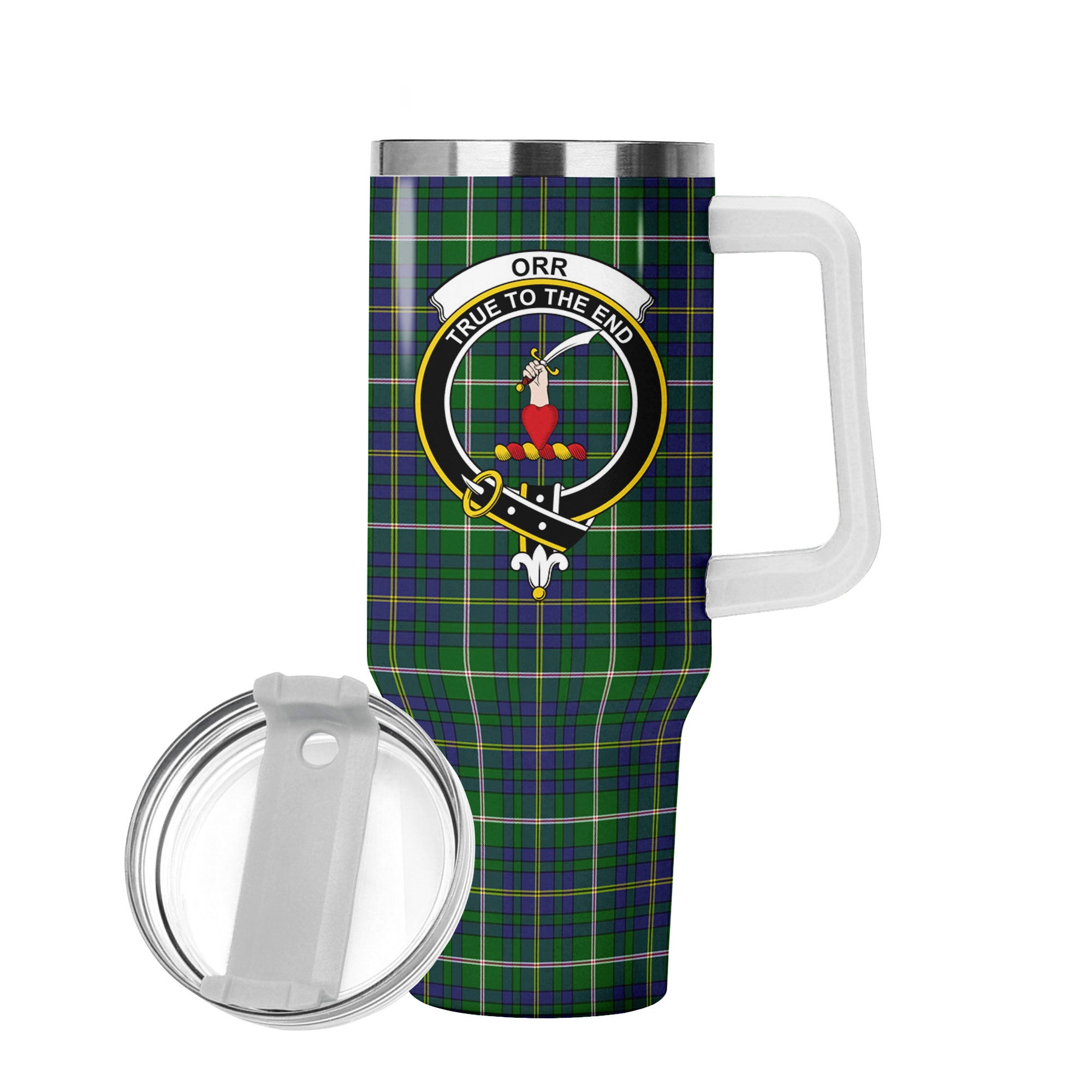 Orr Tartan Crest 40 oz Insulated Tumbler with Handle