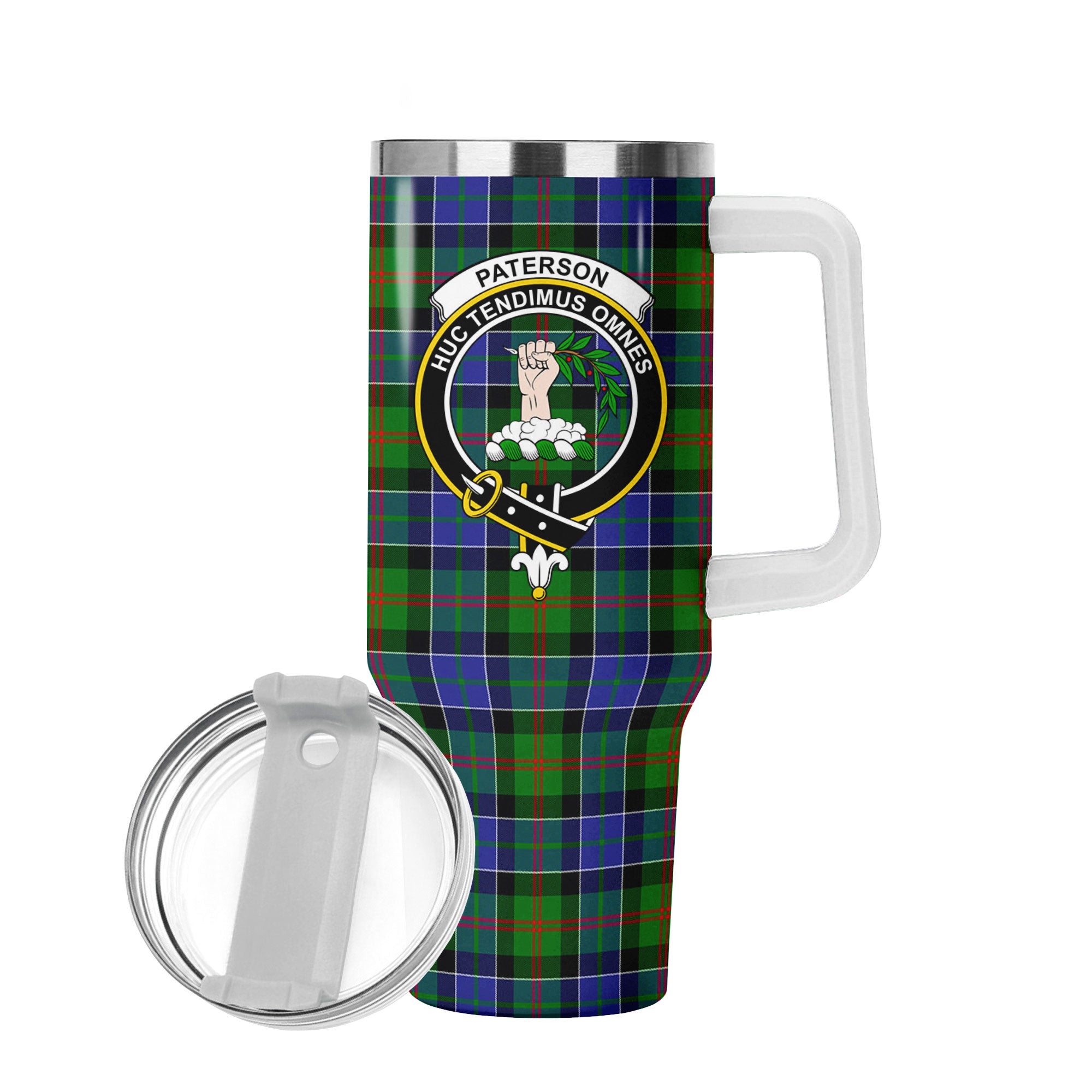 Paterson Tartan Crest 40 oz Insulated Tumbler with Handle