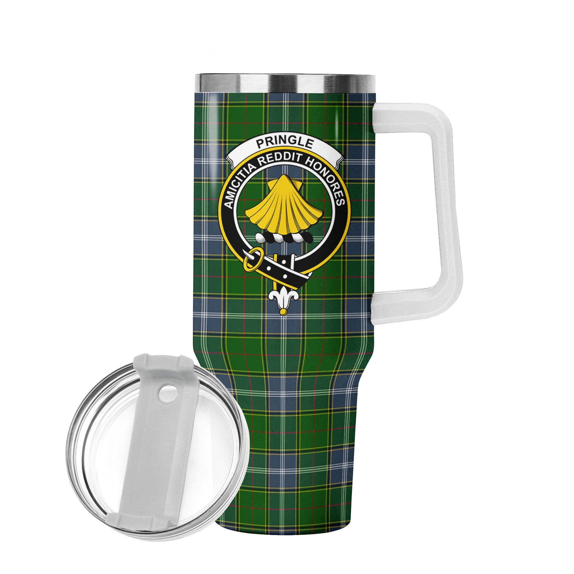 Pringle Tartan Crest 40 oz Insulated Tumbler with Handle