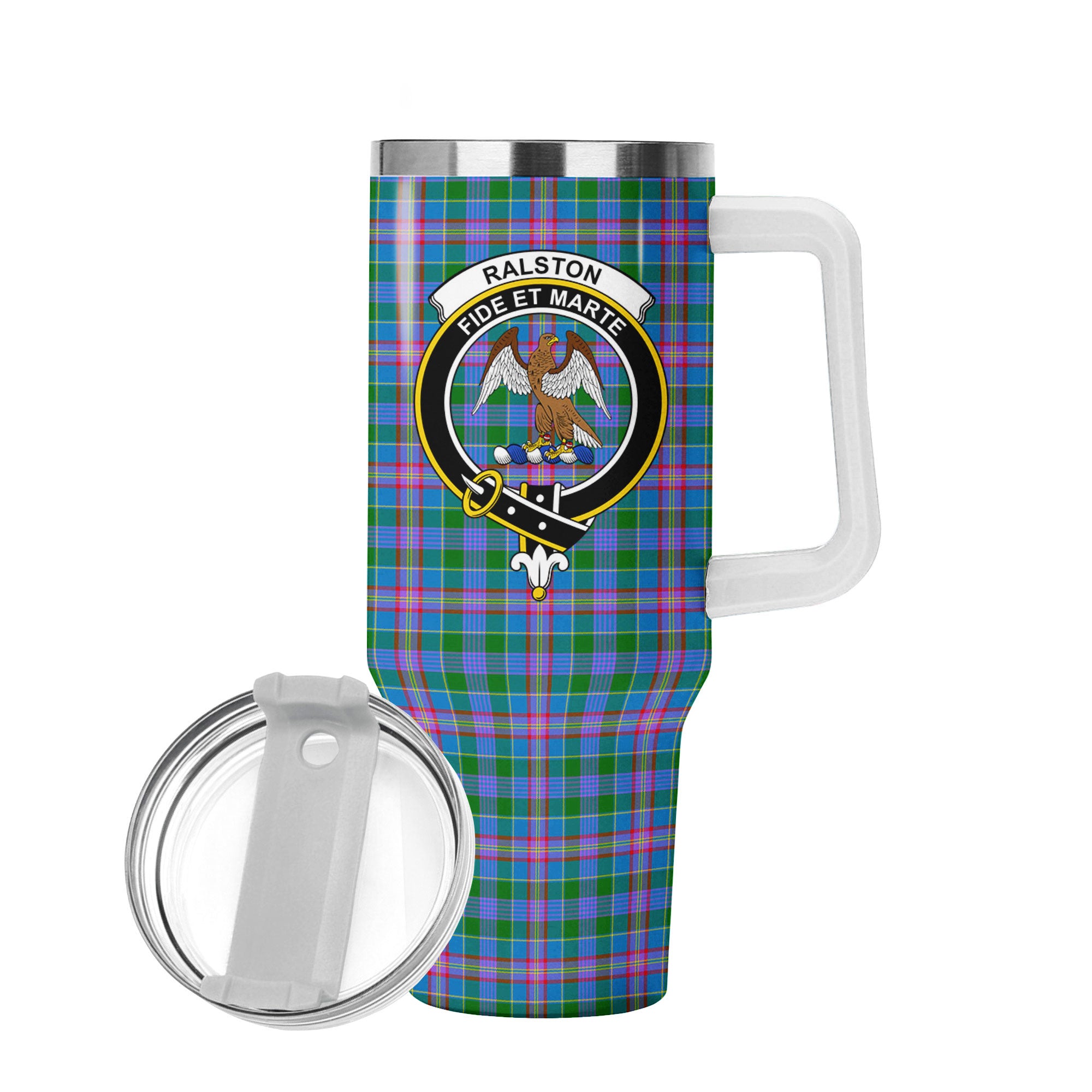 Ralston Tartan Crest 40 oz Insulated Tumbler with Handle