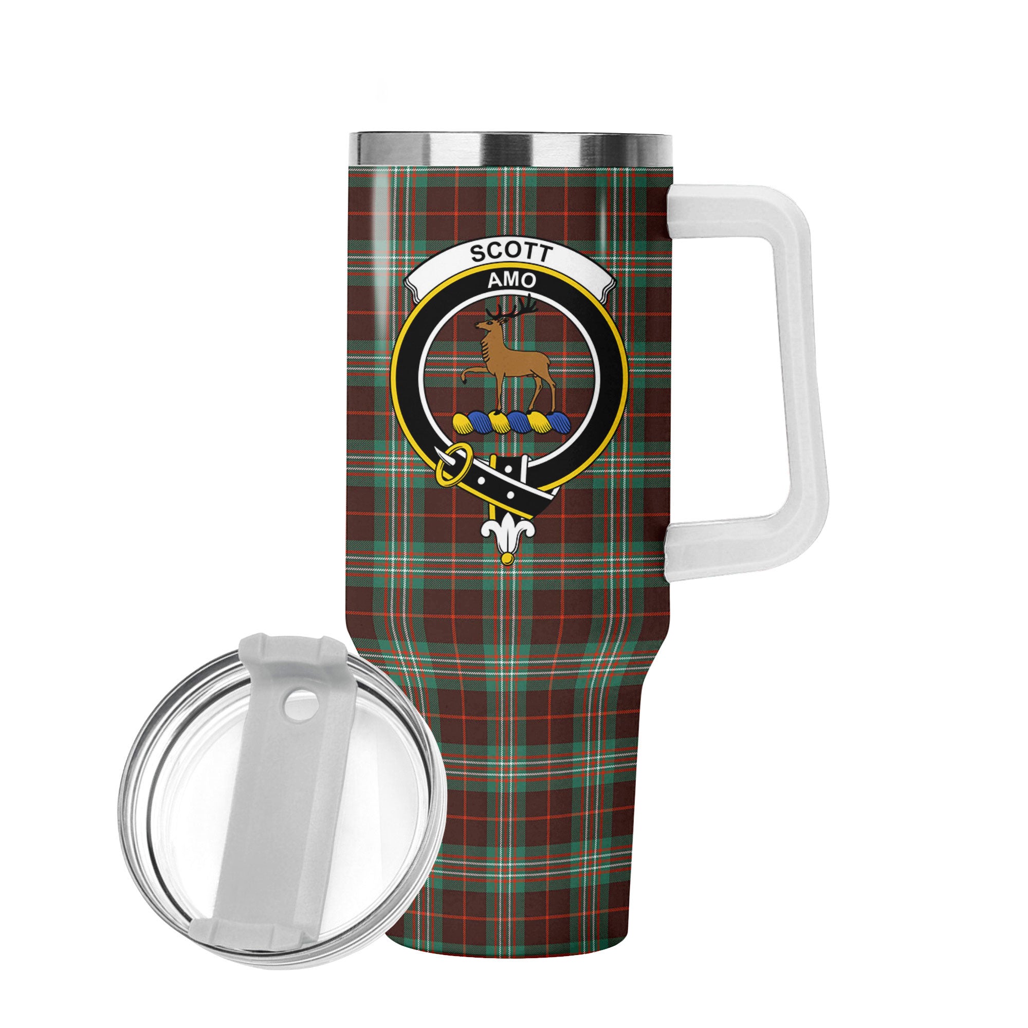 Scott Brown Ancient Tartan Crest 40 oz Insulated Tumbler with Handle